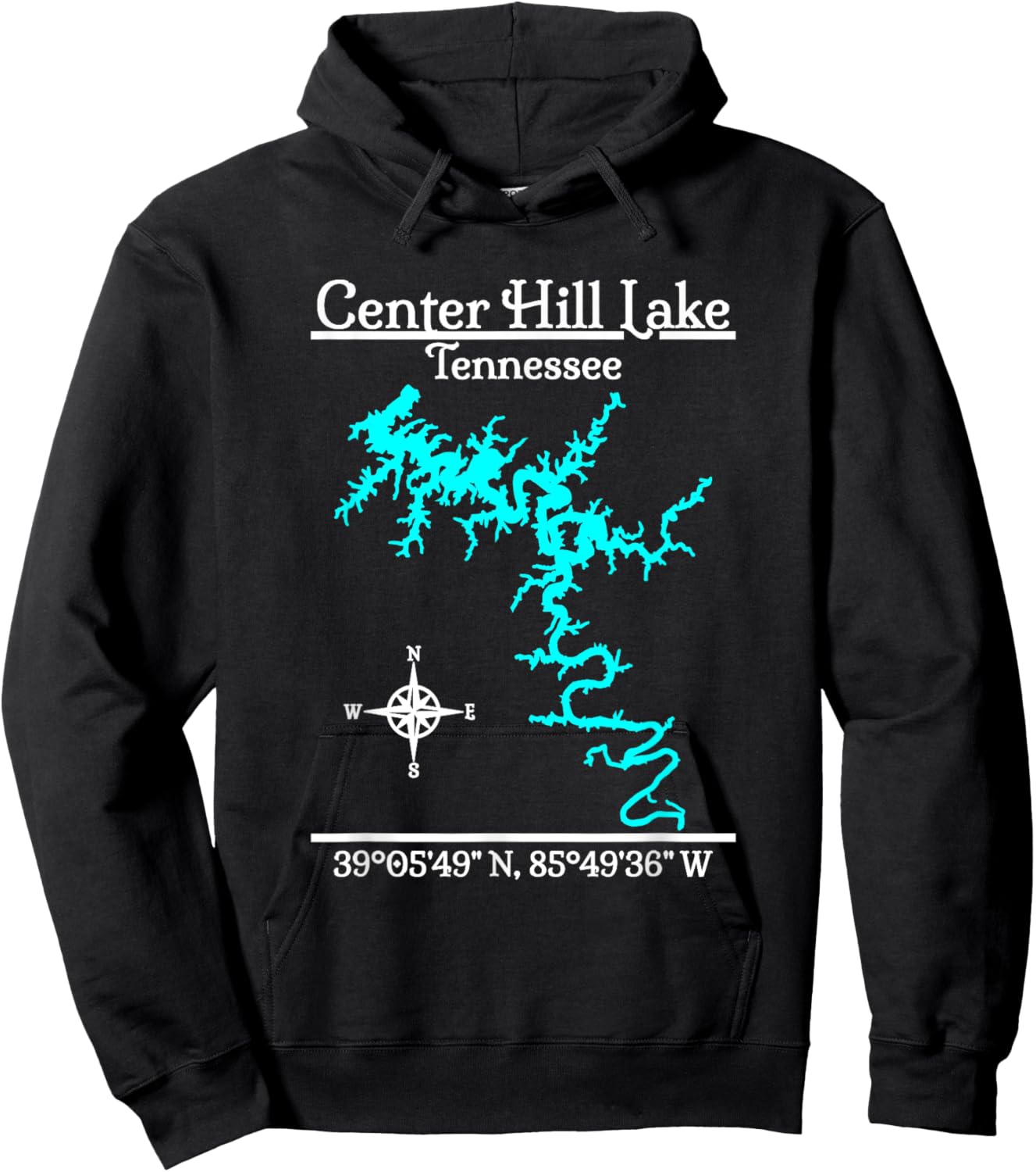 Center Hill Lake - Tennessee Hoodie - Hoodie | Black