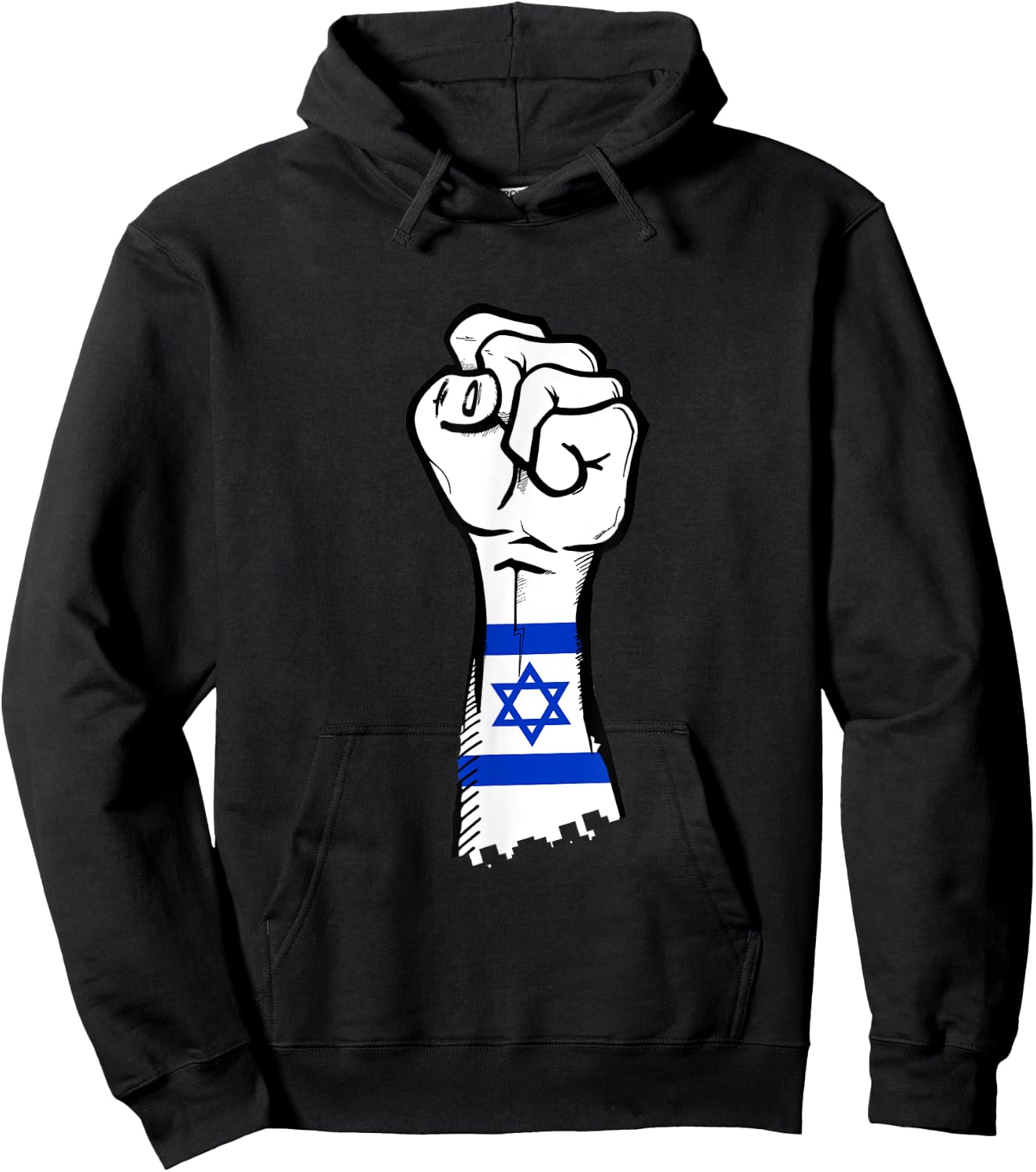 Israel Hand, Proud Israel Flag, Proud Zionist, Free Israel Hoodie - Hoodie | Black