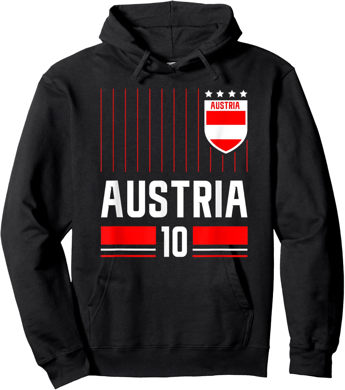 Austria Soccer Jersey 2020-2021 Hoodie - Hoodie | Black