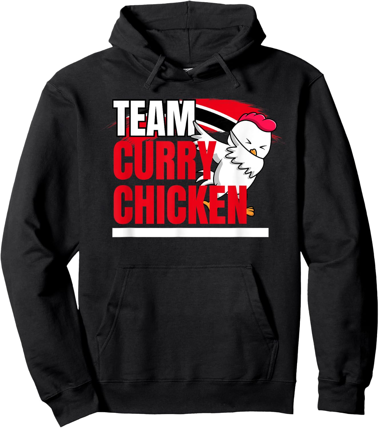 Team Curry Chicken - Trinidad and Guyana Patriotic Cricket Hoodie - Hoodie | Black