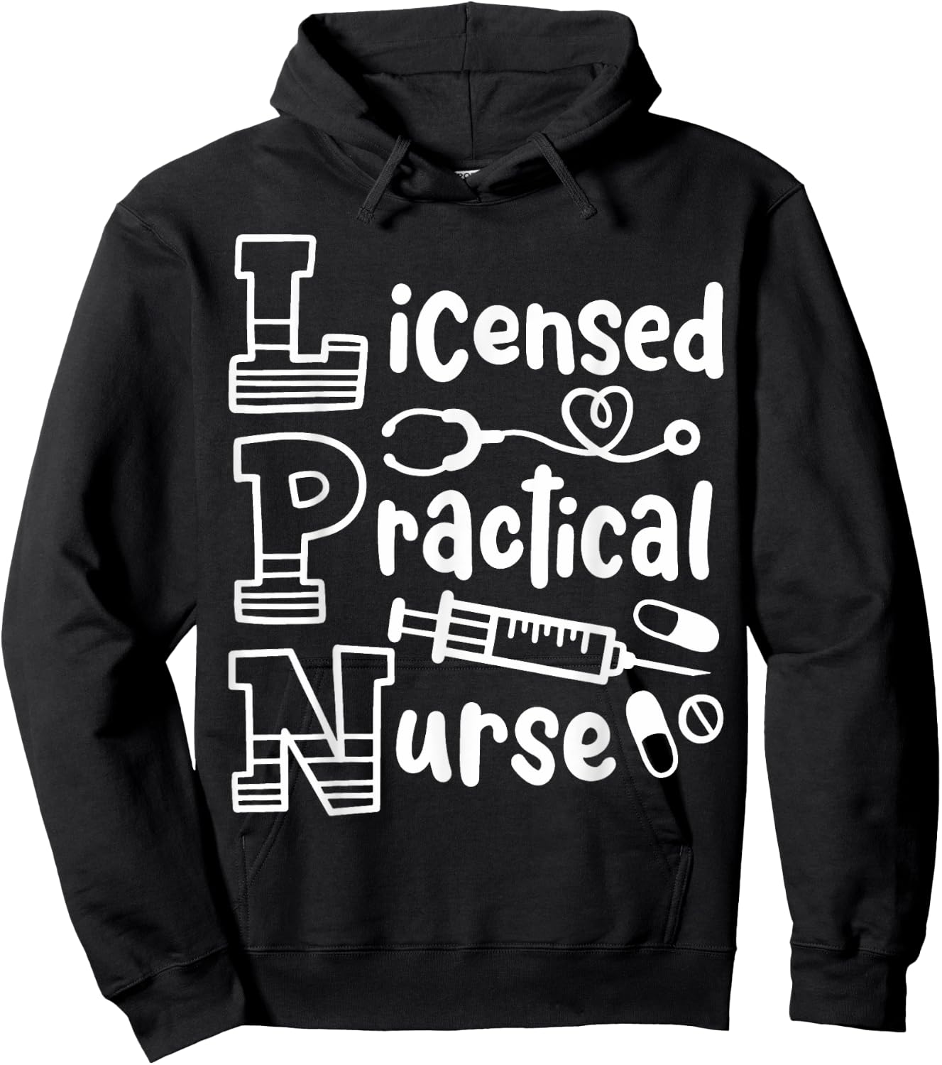 LPN Licensed Practical Nurse LPN Hoodie - Hoodie | Black