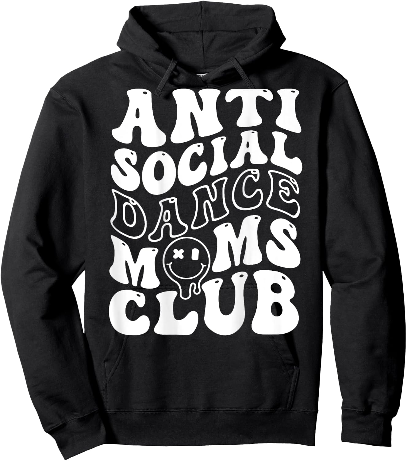 Anti Social Dance Moms Club Groovy Cheer Dance Mama Hoodie - Hoodie | Black