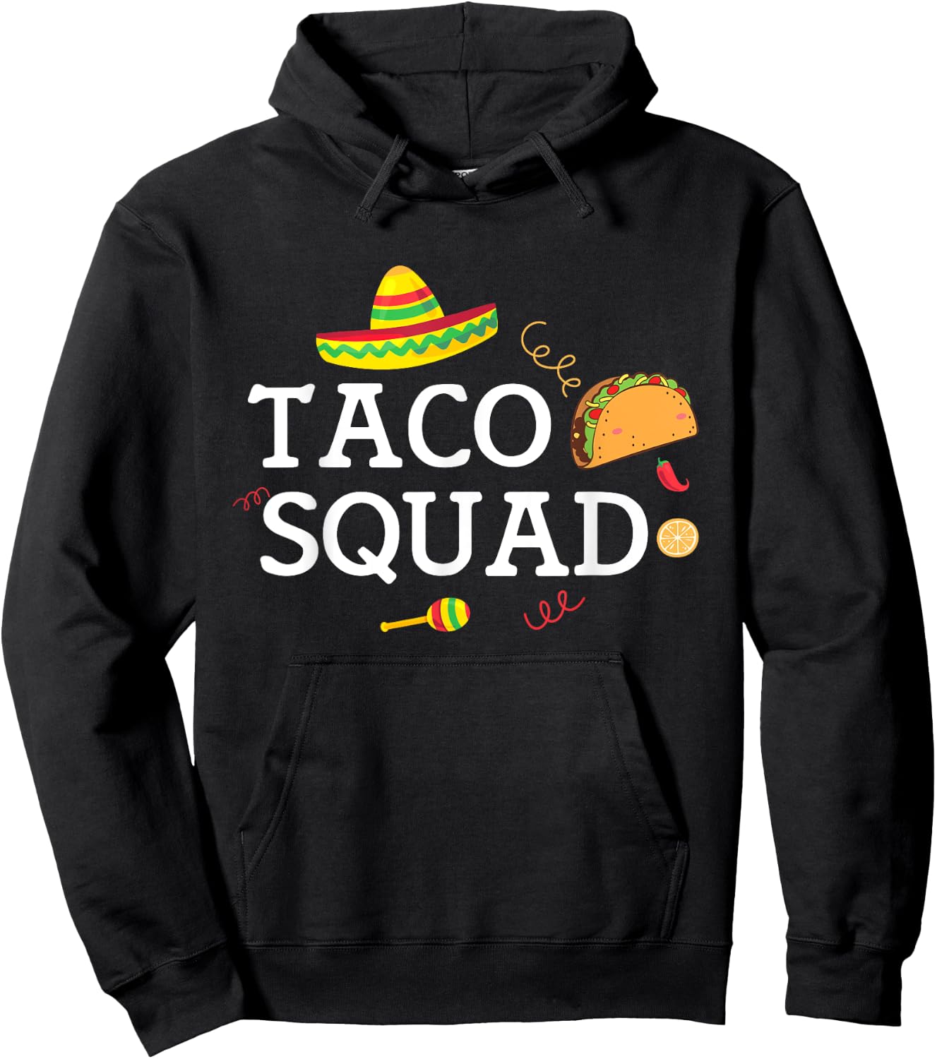 Taco Tuesday Apparel Taco Squad Hoodie - Hoodie | Black
