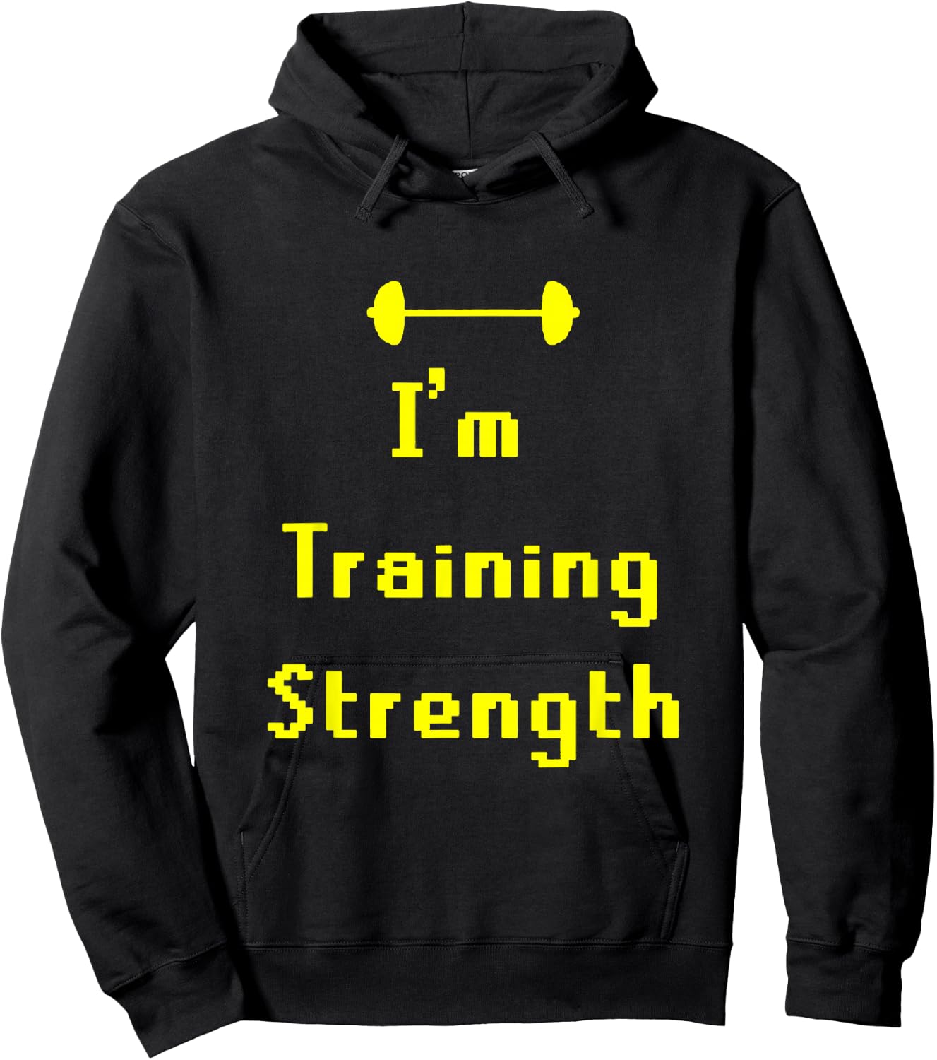 OSRS Training Strength Black Classic Fit Short Sleeve Solid -Adults Small Hoodie - Hoodie | Black