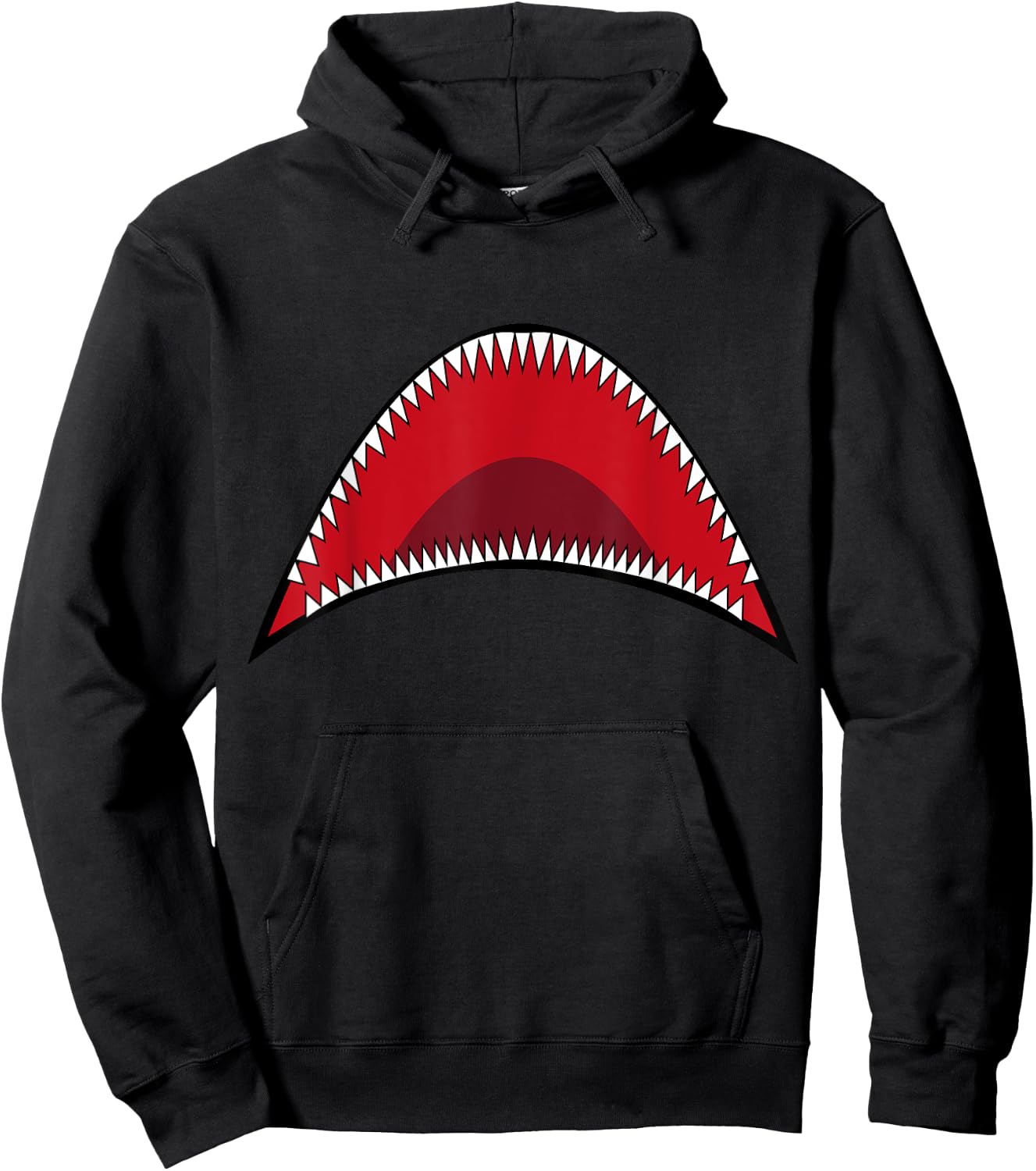 Shark Mouth Graphic Hoodie - Hoodie | Black