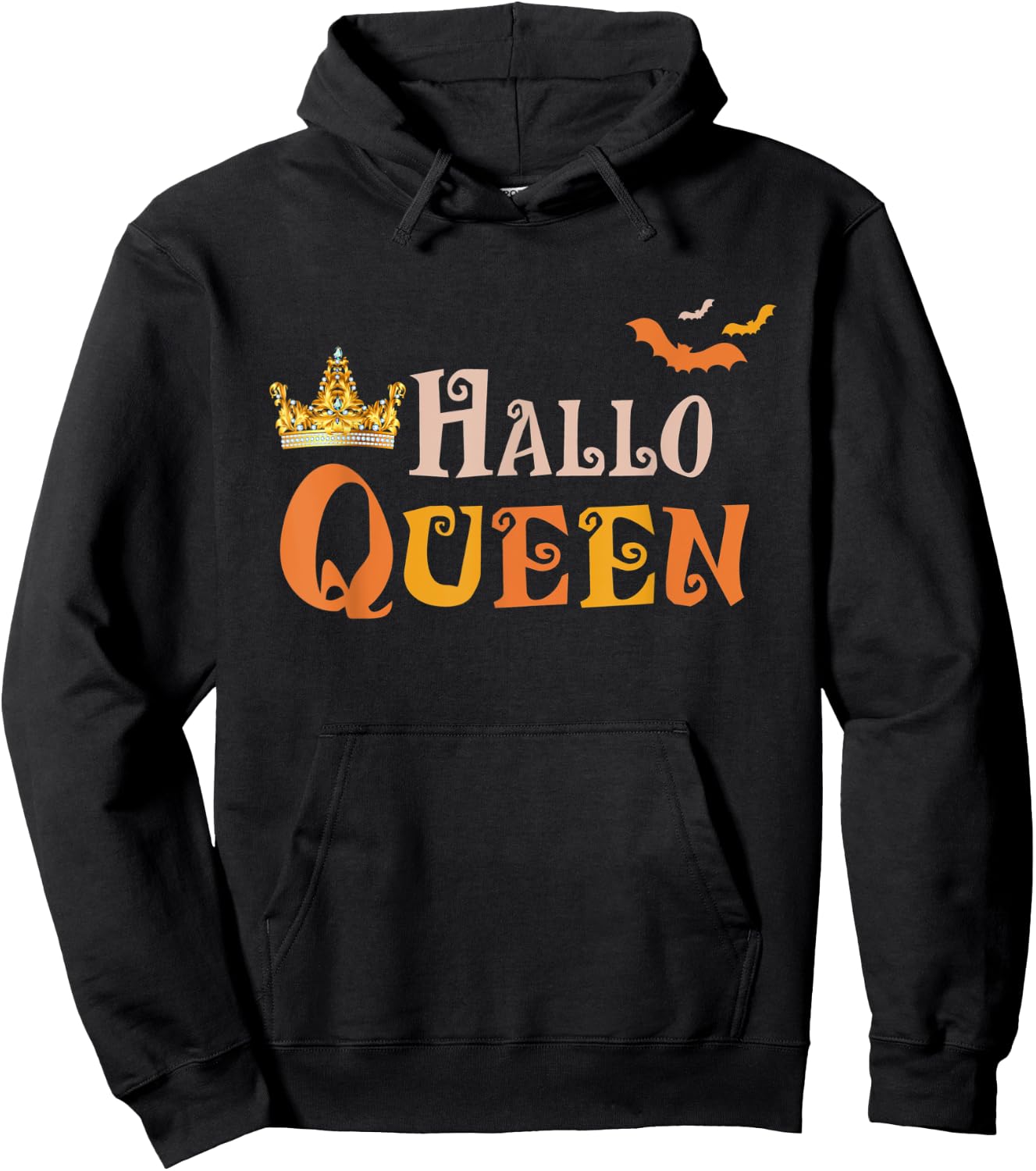 Halloqueen Crown Queen Bat Women Costume Halloween Hoodie - Hoodie | Black