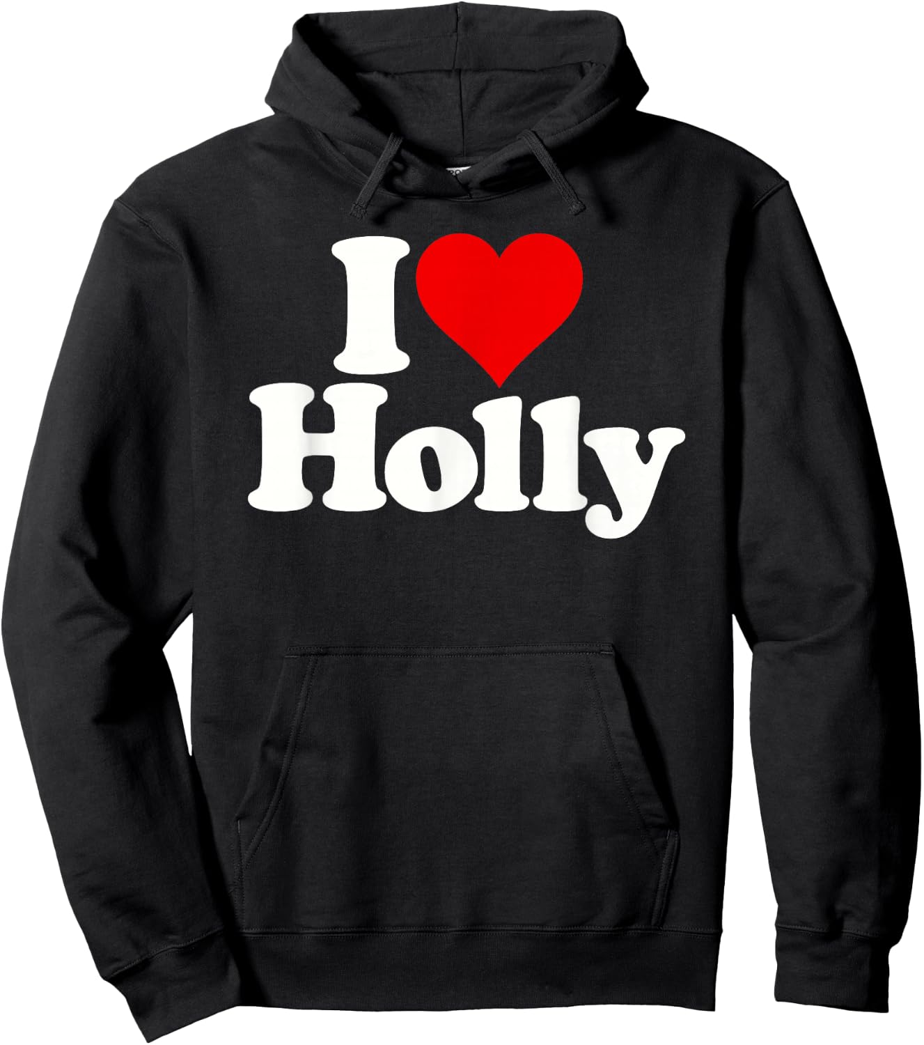 I Love Heart Holly Hoodie - Hoodie | Black