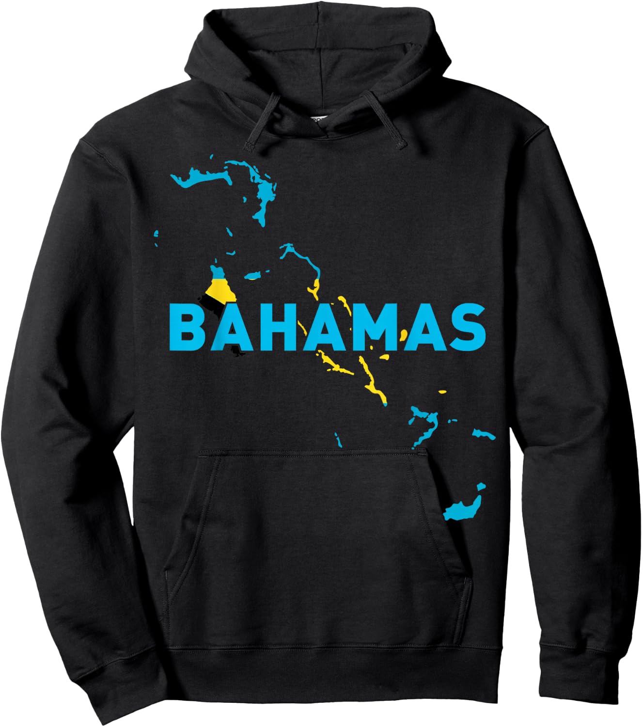 Proud Family and Patriotic Flag of Country Bahamas Hoodie - Hoodie | Black