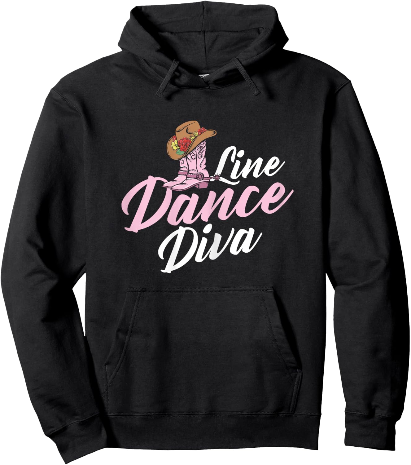Line Dance Diva - Country Music Western Dancer Cowgirl Hoodie - Hoodie | Black