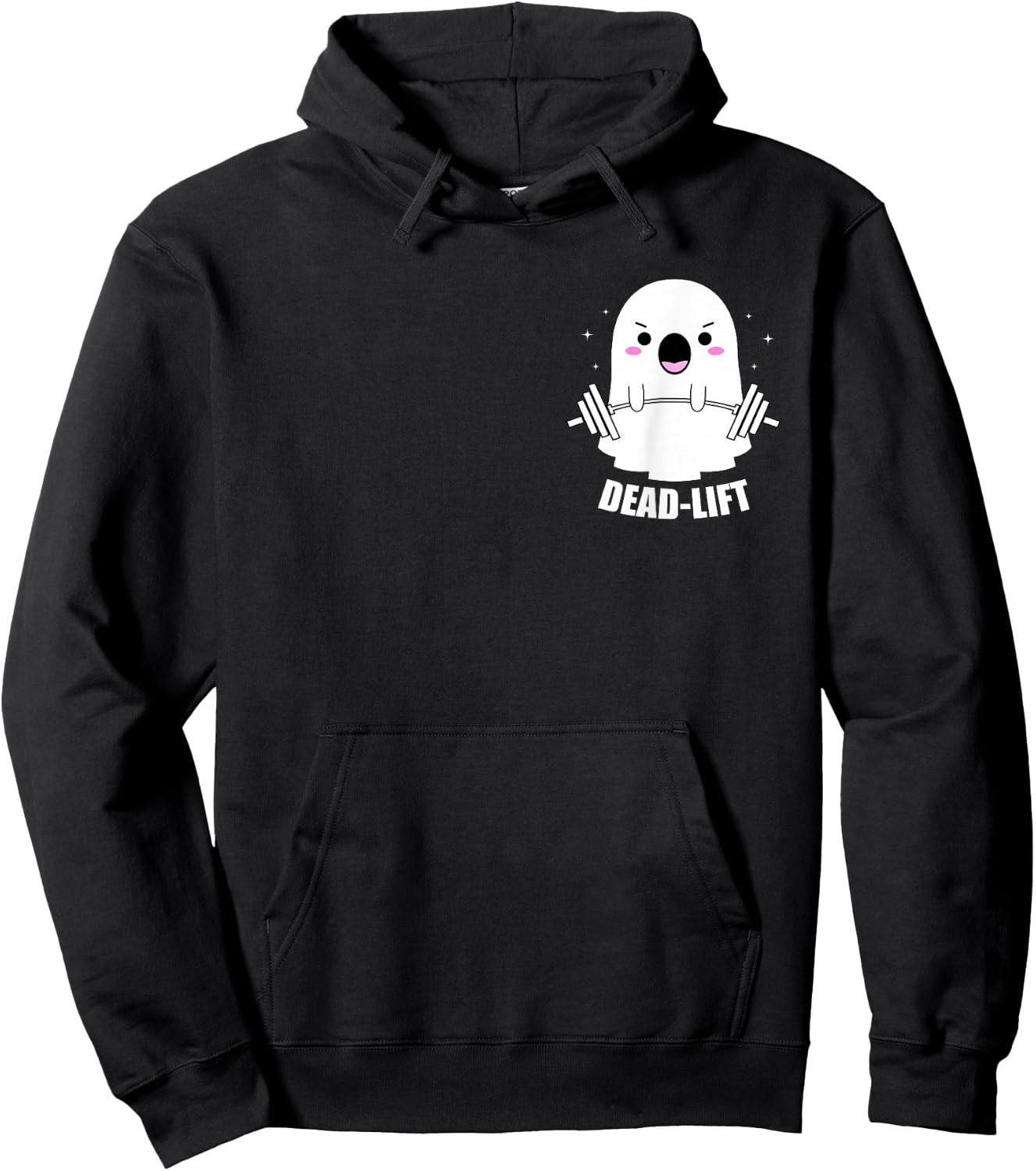 Dead Lift Ghost Halloween, Funny Ghost Gym Fitness Workout Hoodie - Hoodie | Black