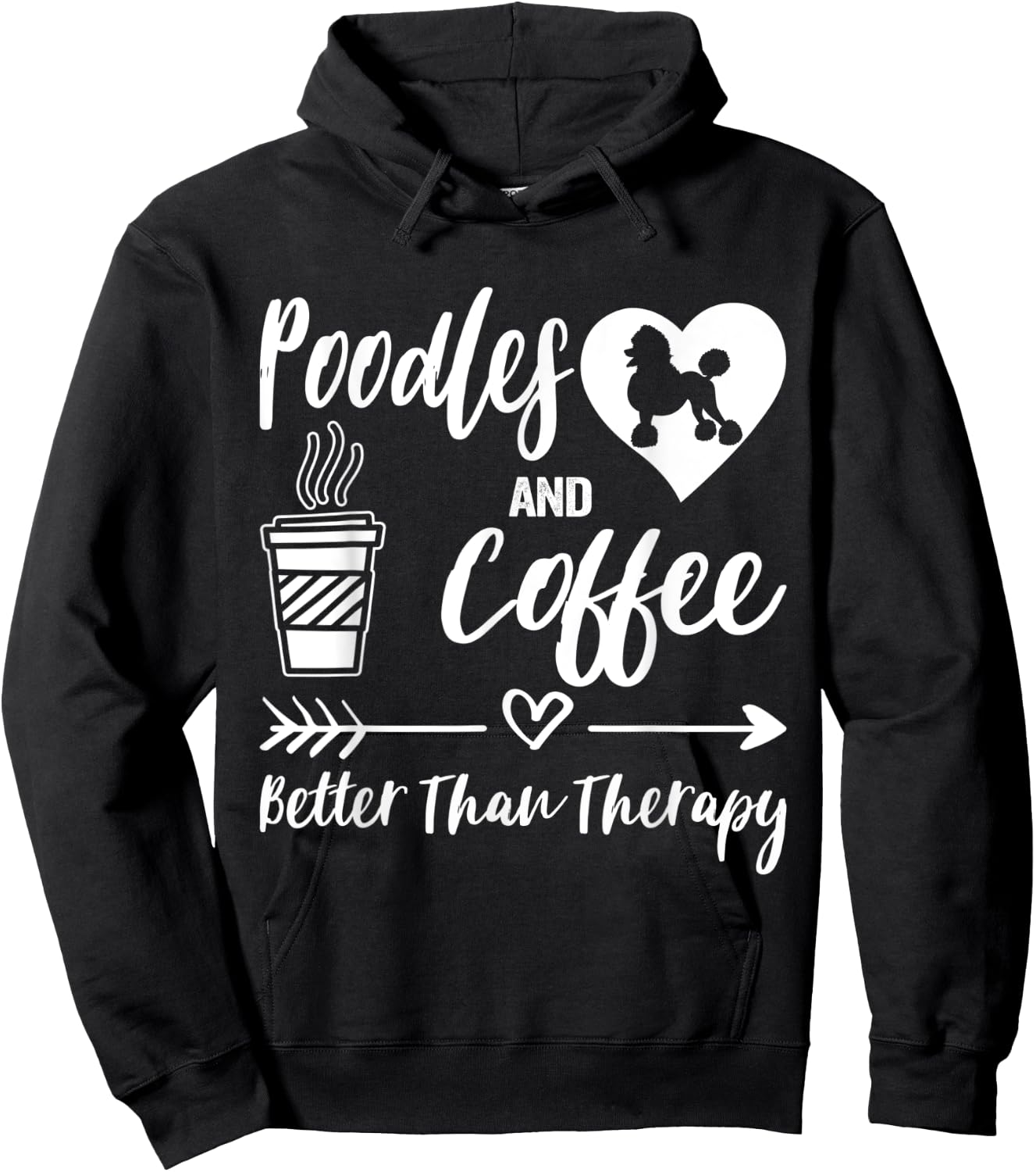 Poodle And Coffee Poodle Mom Poodle Dad Coffee Hoodie - Hoodie | Black
