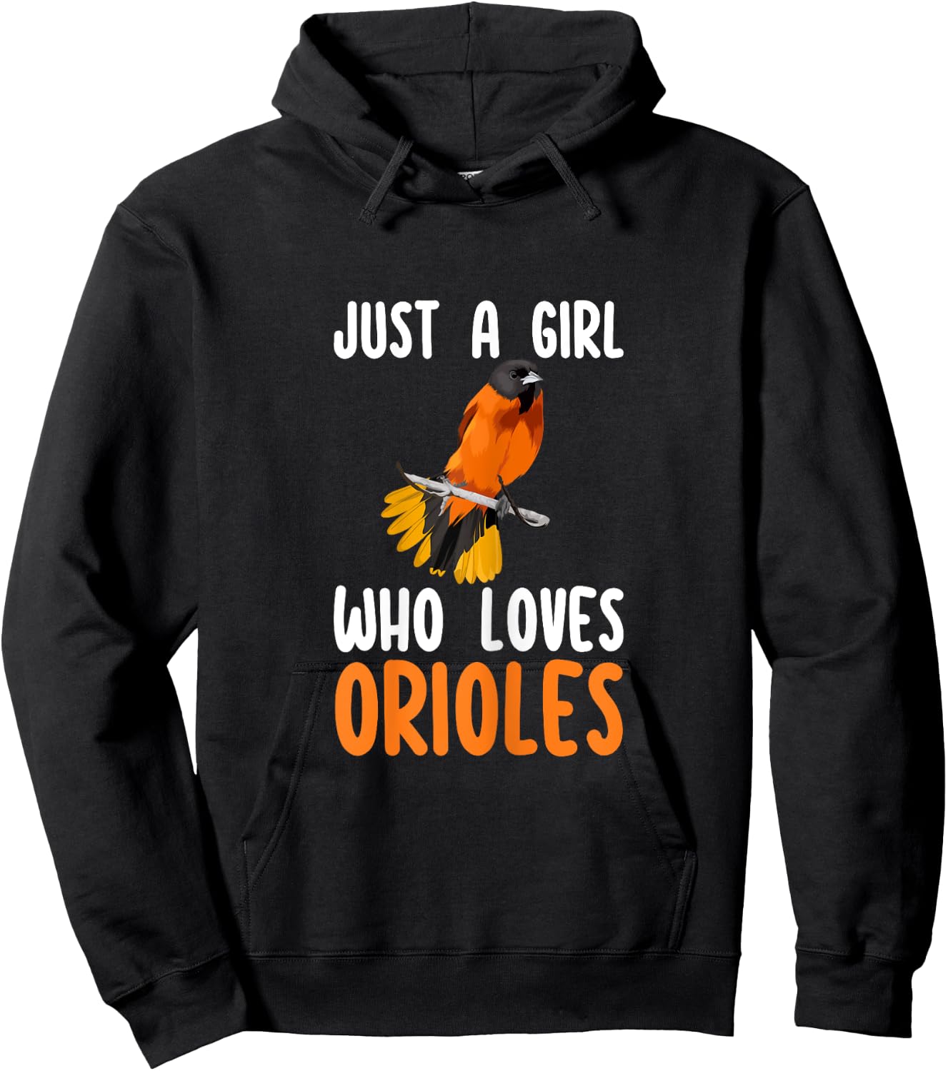 Just a Girl Who Loves Orioles Cute Orioles Lover Gifts Hoodie - Hoodie | Black