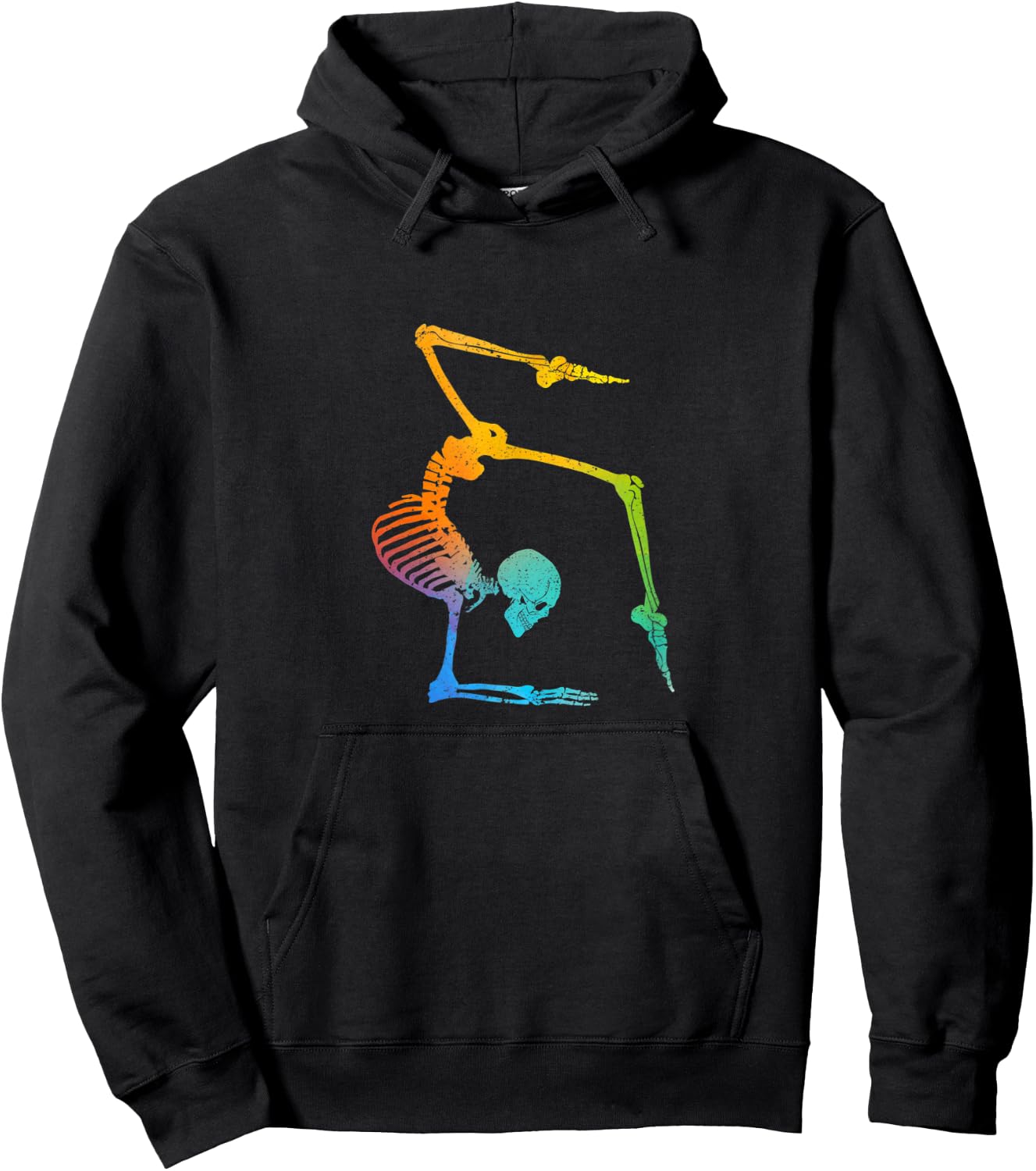 Funny Gymnastics Skeleton Gymnast Tumbling Coach Halloween Hoodie - Hoodie | Black