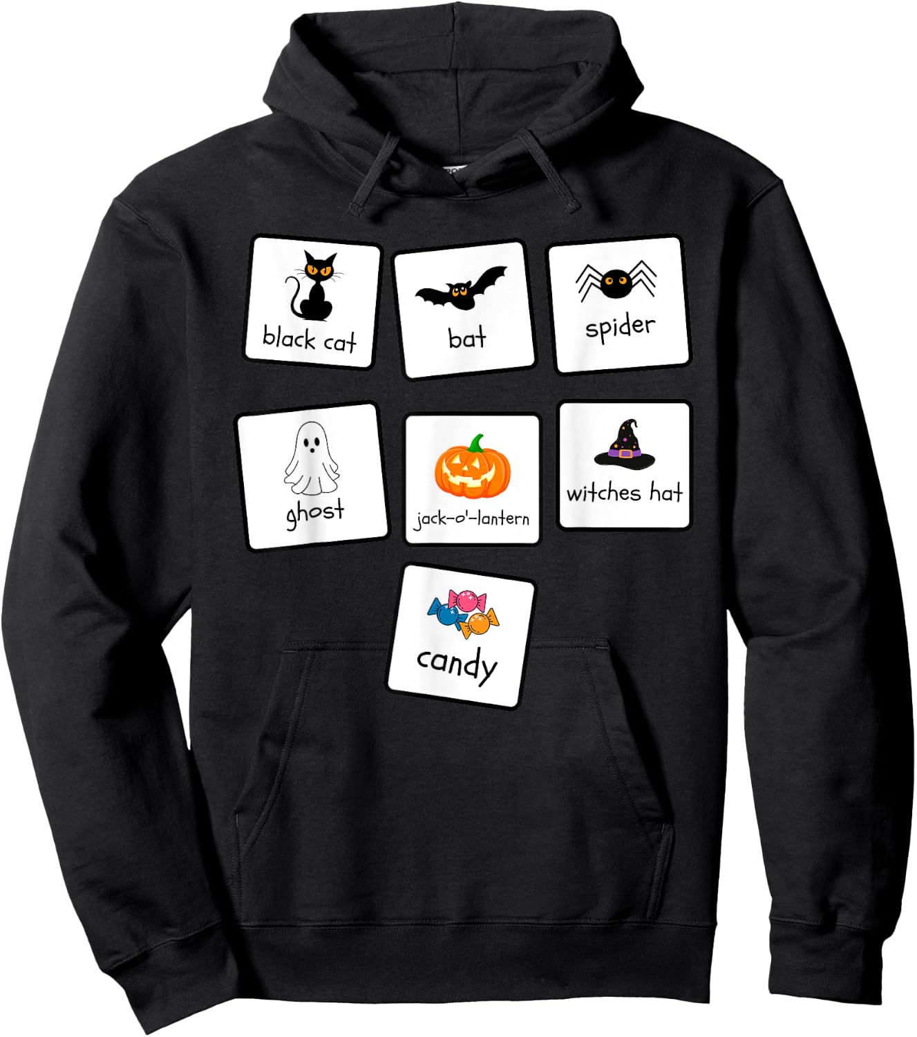 ABA Halloween Special Education Teacher Behavior Analyst AAC Hoodie - Hoodie | Black
