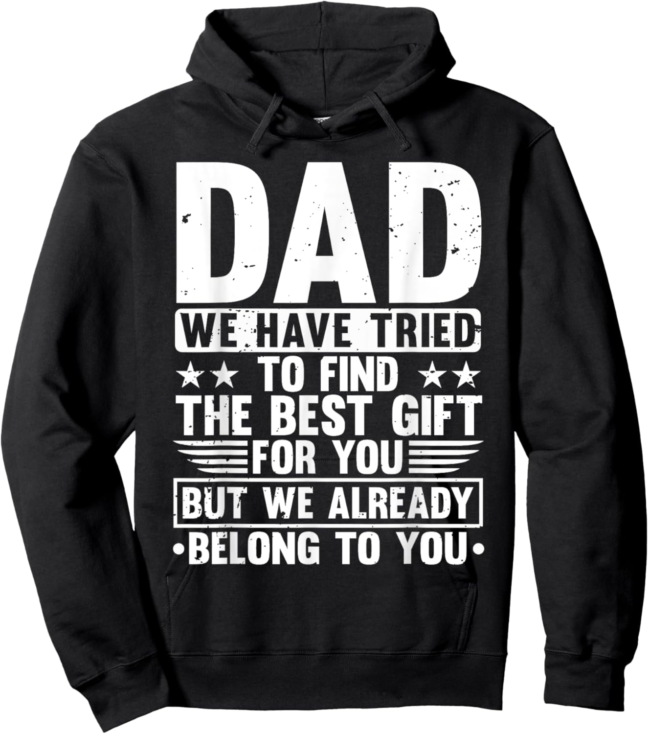 Cool Dad Art For Father Dad Stepfather From Son Daughter Hoodie - Hoodie | Black