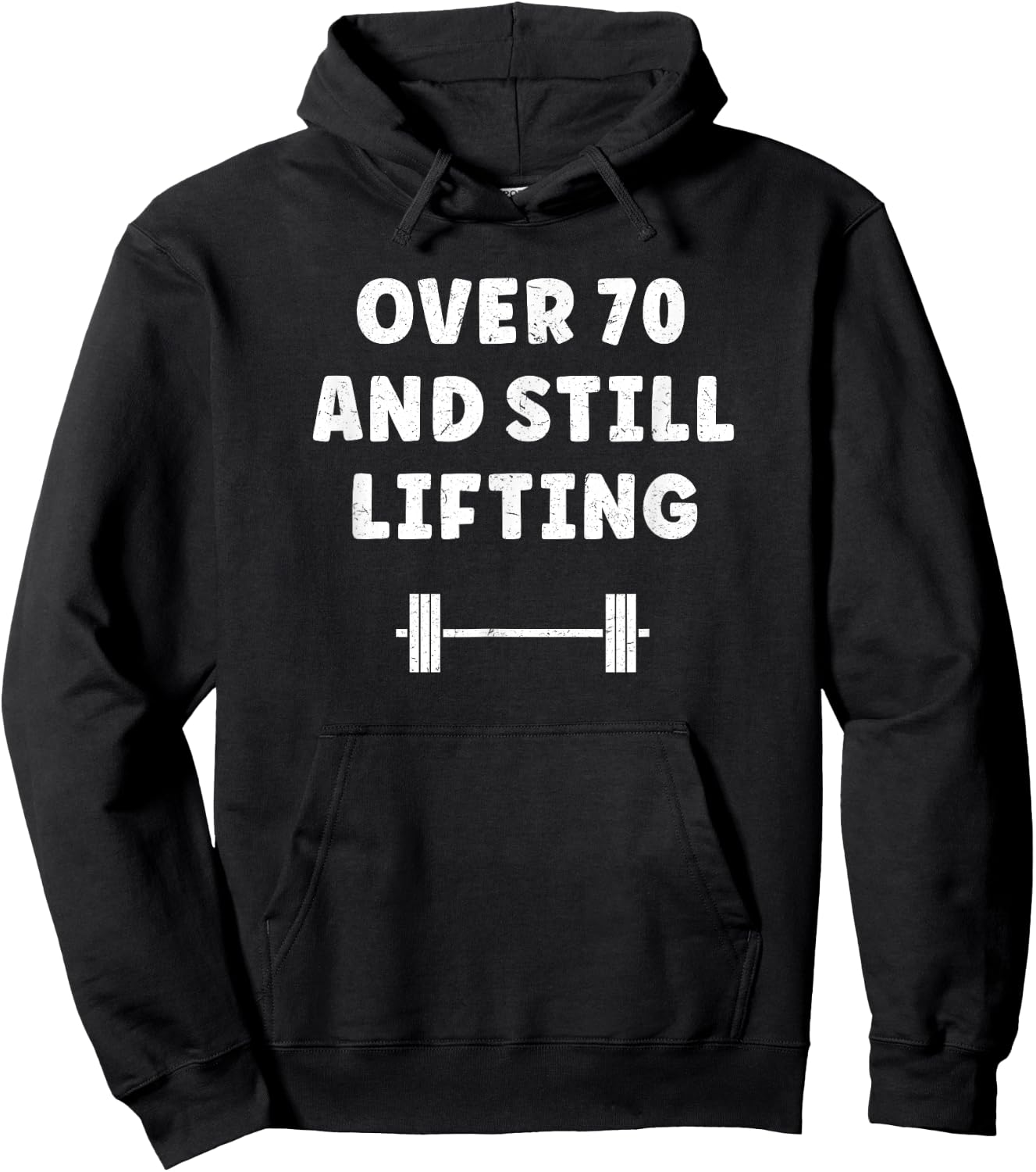 Senior Over 70 Weightlifting Gym Training Workout Motivation Hoodie - Hoodie | Black
