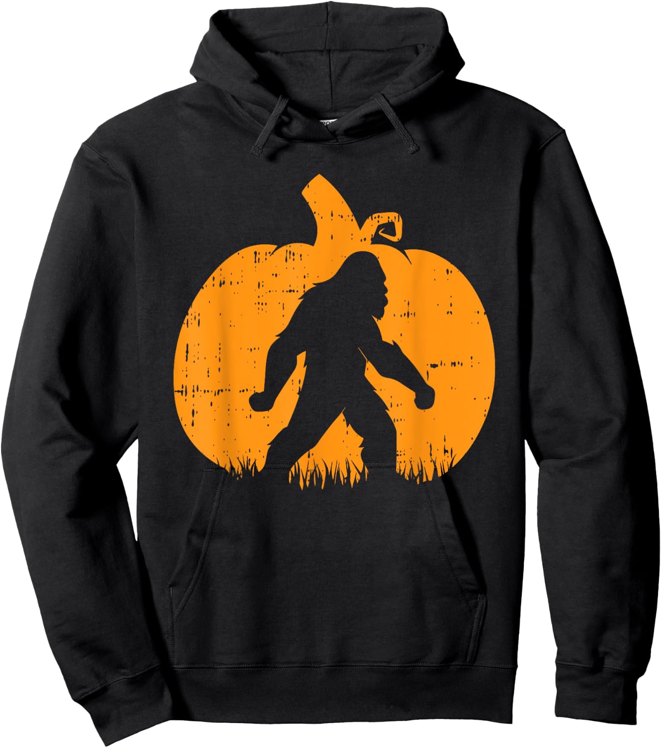 Bigfoot Pumpkin Halloween Costume Sasquatch Men Women Kids Hoodie - Hoodie | Black