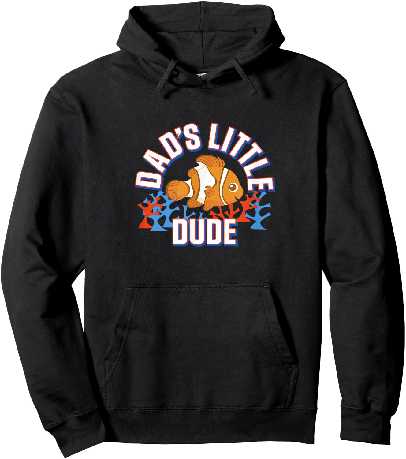 Disney Pixar Finding Nemo Father's Day Dad's Little Dude Hoodie - Hoodie | Black