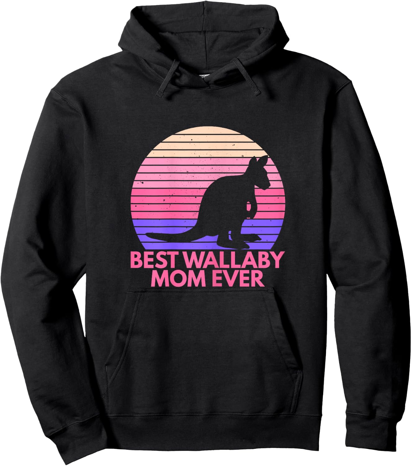Best wallaby mom ever Design for your Wallaby Mom Hoodie - Hoodie | Black