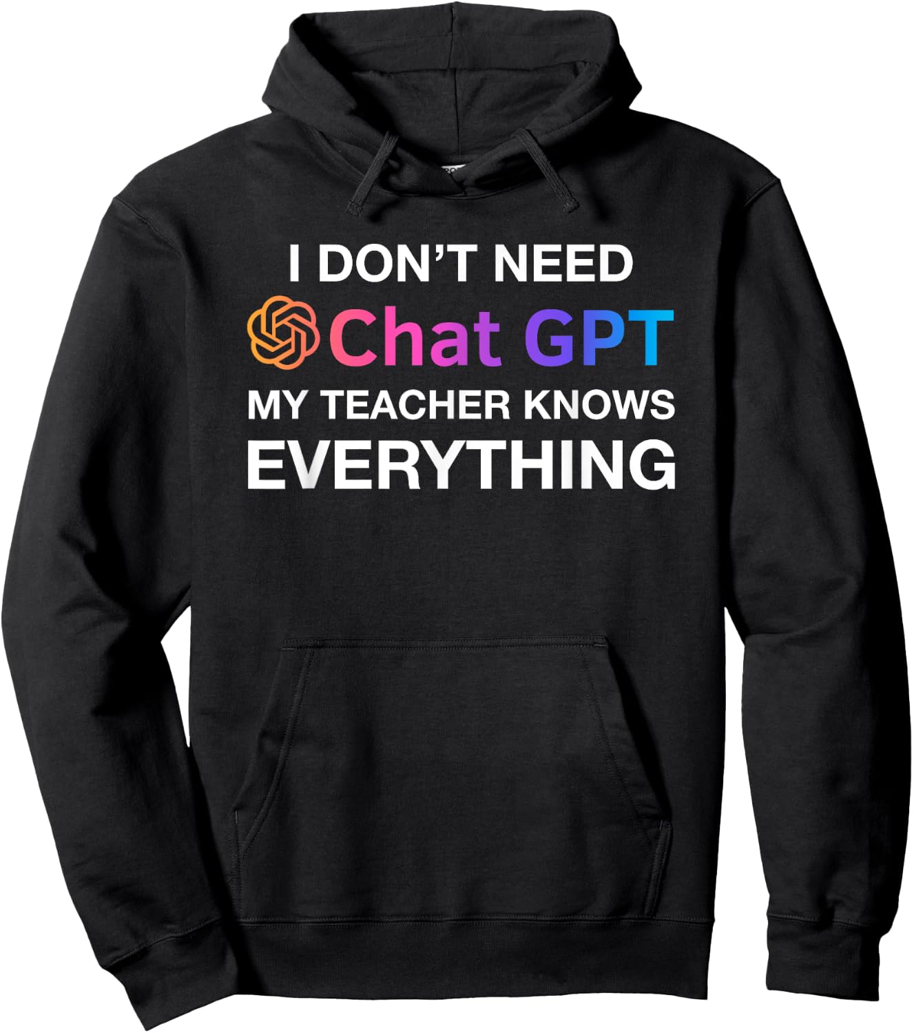 Teacher Chat GPT Ai , Cute Retro Computer Robotics System Hoodie - Hoodie | Black