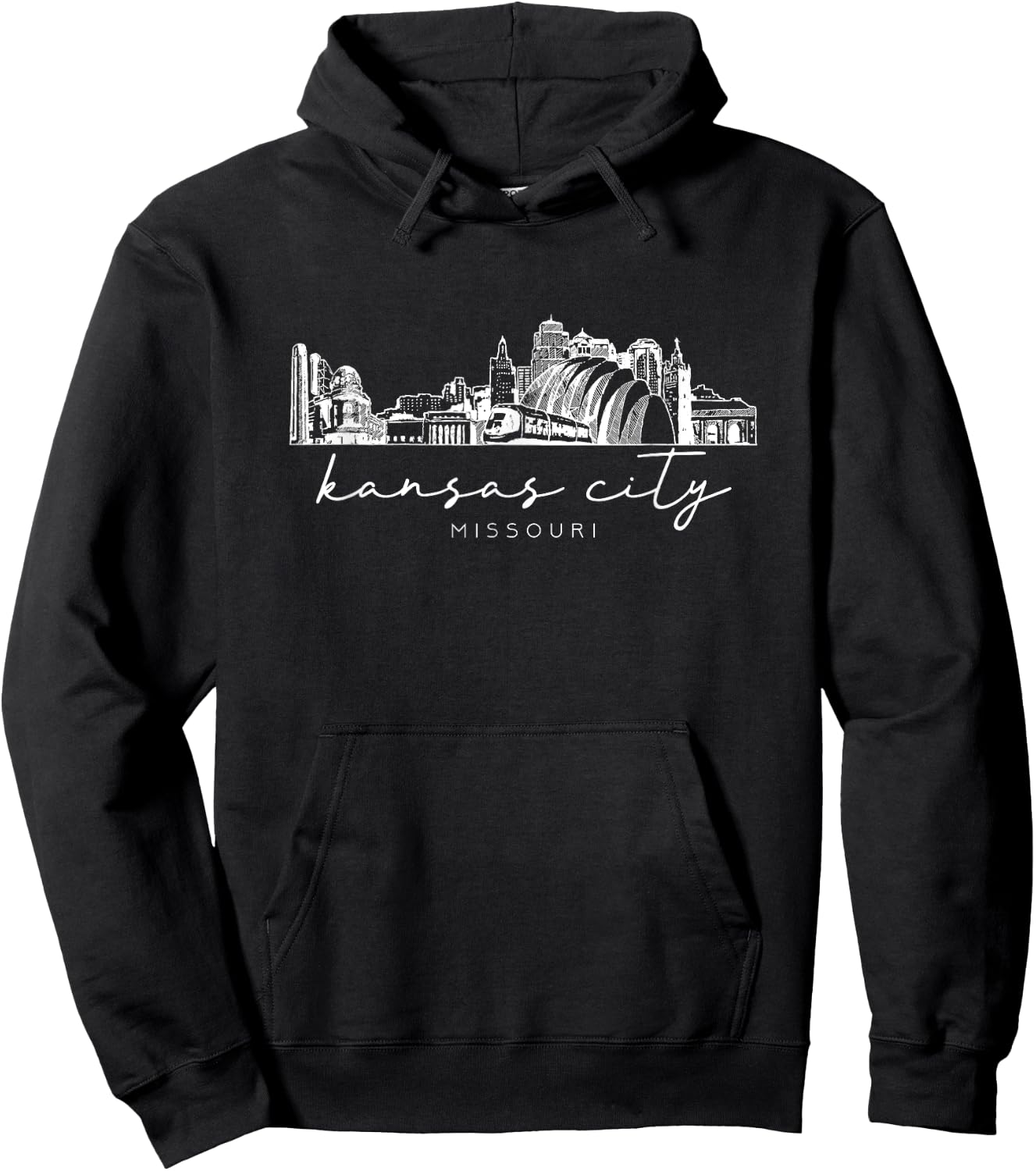 Kansas City Kansas Skyline Missouri Traveling Lover Travel Hoodie - Hoodie | Black
