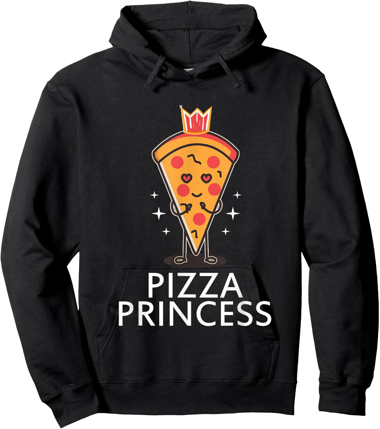 Pizza Princess Graphic Funny Pizza Lover For Girls Women Hoodie - Hoodie | Black