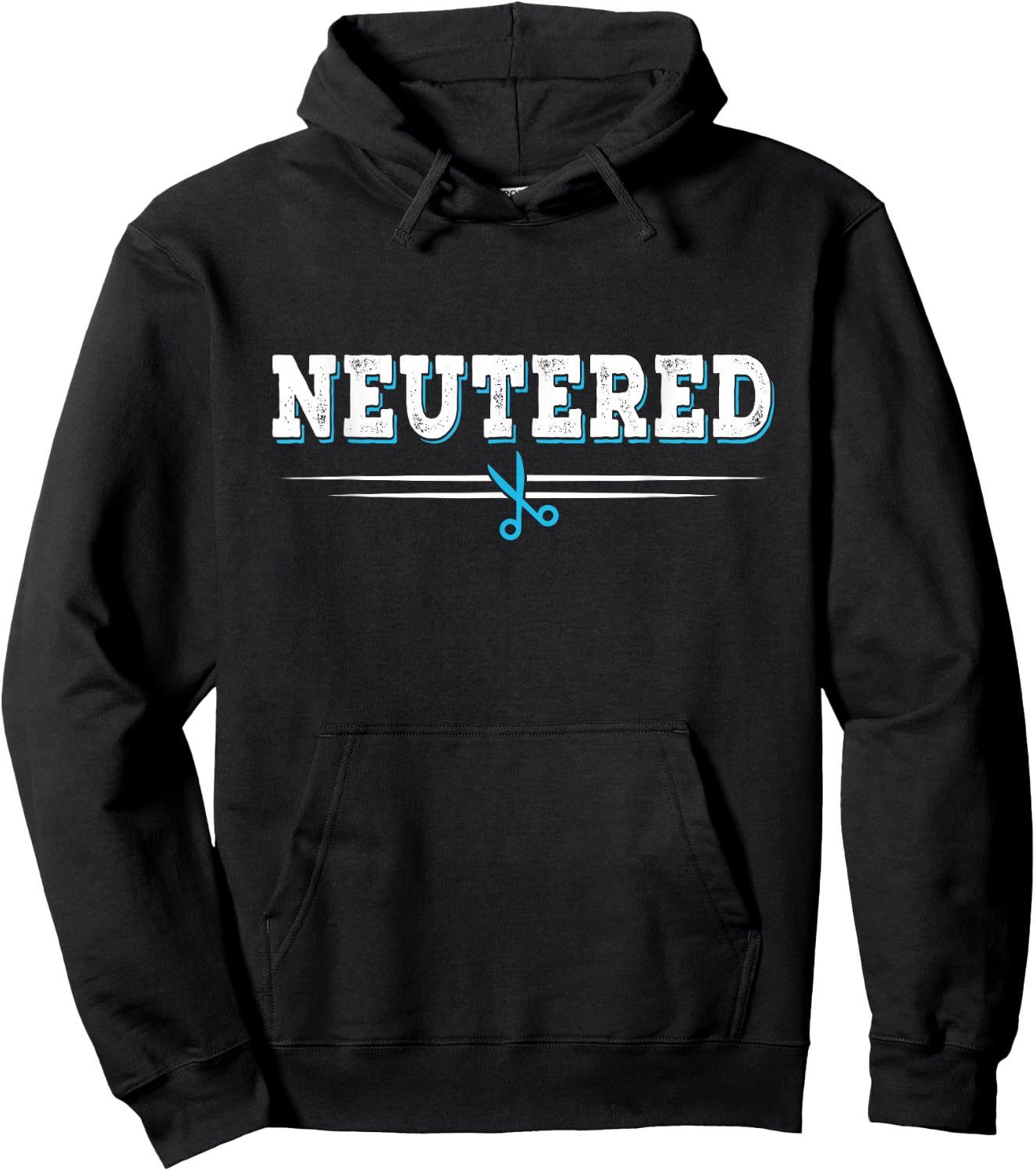 Neutered - Funny Vasectomy Saying Neutered Man Joke Hoodie - Hoodie | Black