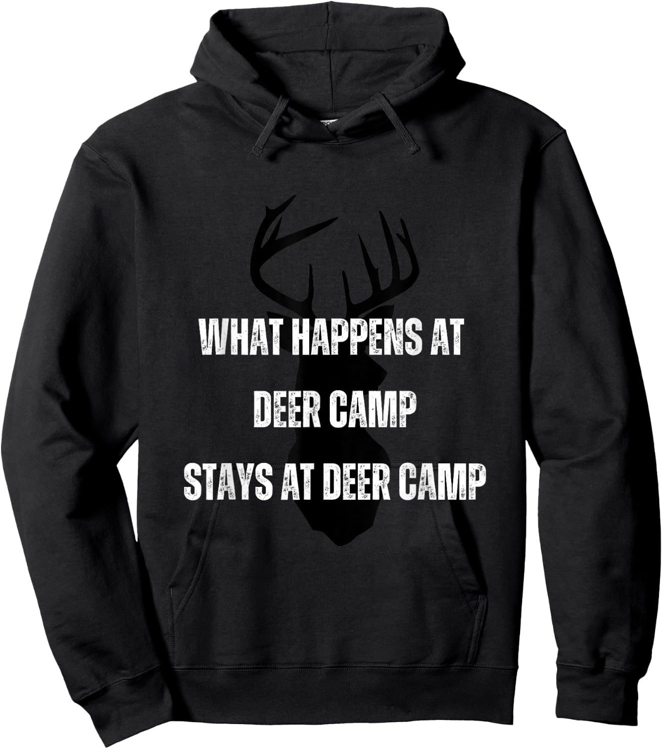 What Happens at Deer Camp Stays at Deer Camp Hoodie - Hoodie | Black
