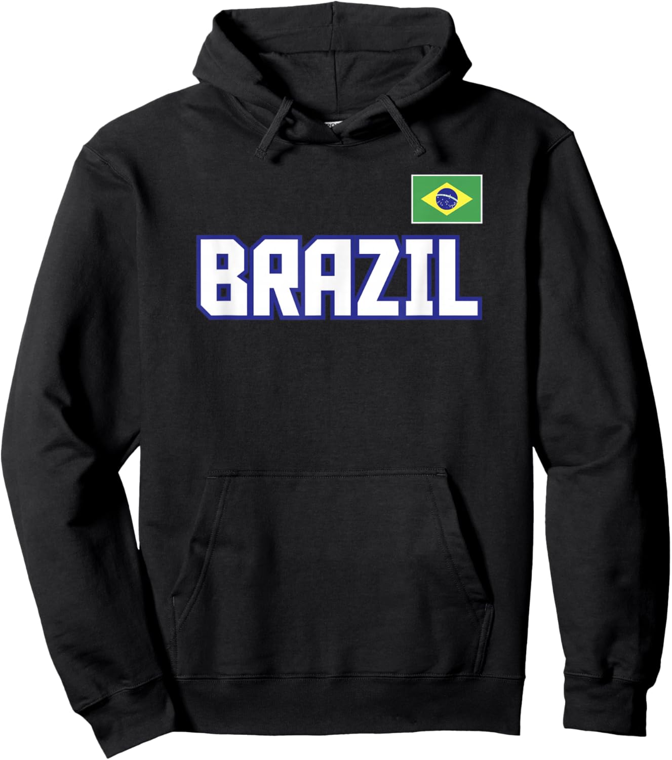 Brazil Flag Brasil Brazilian Pride Athletic Style Country Hoodie - Hoodie | Black