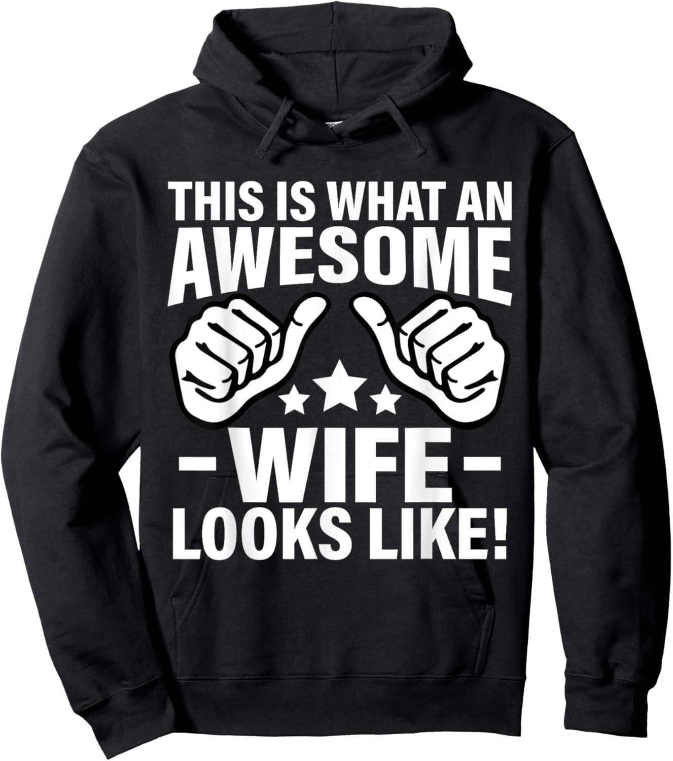 This Is What An Awesome Wife Looks Like Cool Wife Hoodie - Hoodie | Black