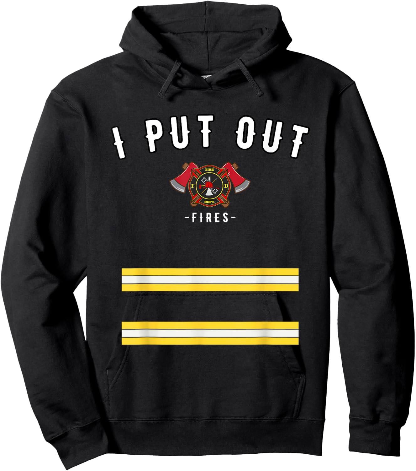 Funny Halloween Firefighter Costume Shirt - I Put Out Fires Hoodie - Hoodie | Black