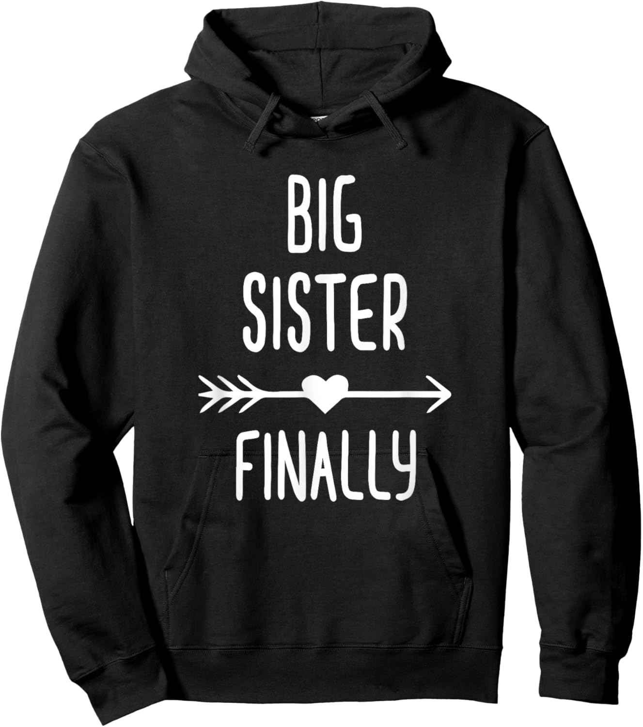 Big Sister Finally Outfit Baby Announcement Hoodie - Hoodie | Black