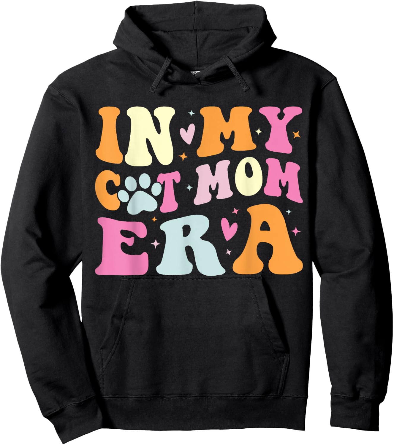 In My Cat Mom Era Cute Cat Mom Hoodie - Hoodie | Black