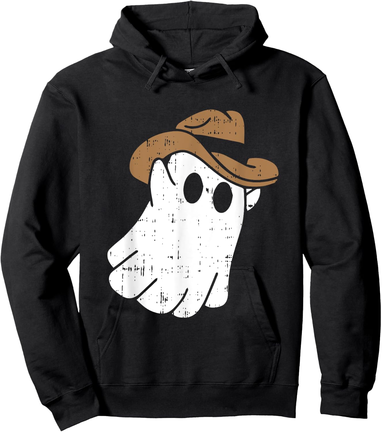 Cowboy Ghost Halloween Costume Funny Spooky Boo Spirit Hoodie - Hoodie | Black