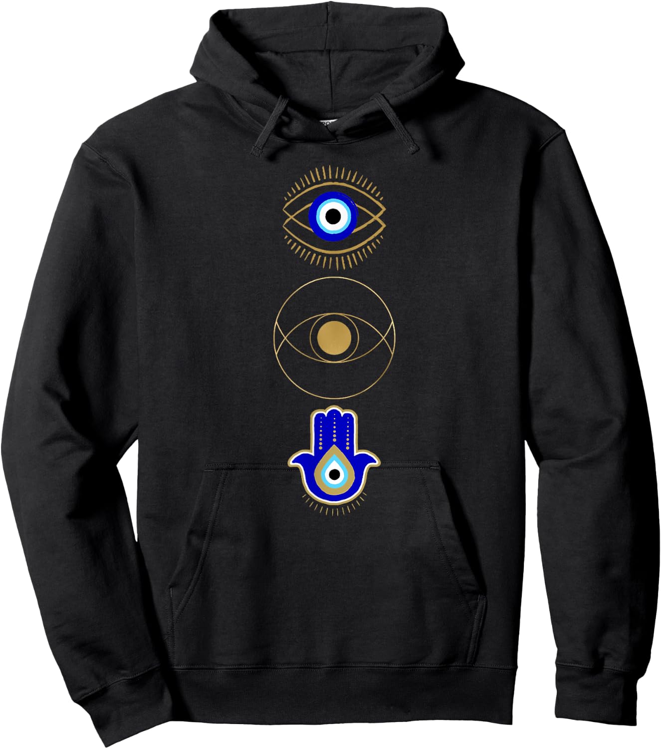 Evil Eye Print Protect Your Energy Mystical Gifts Hoodie - Hoodie | Black