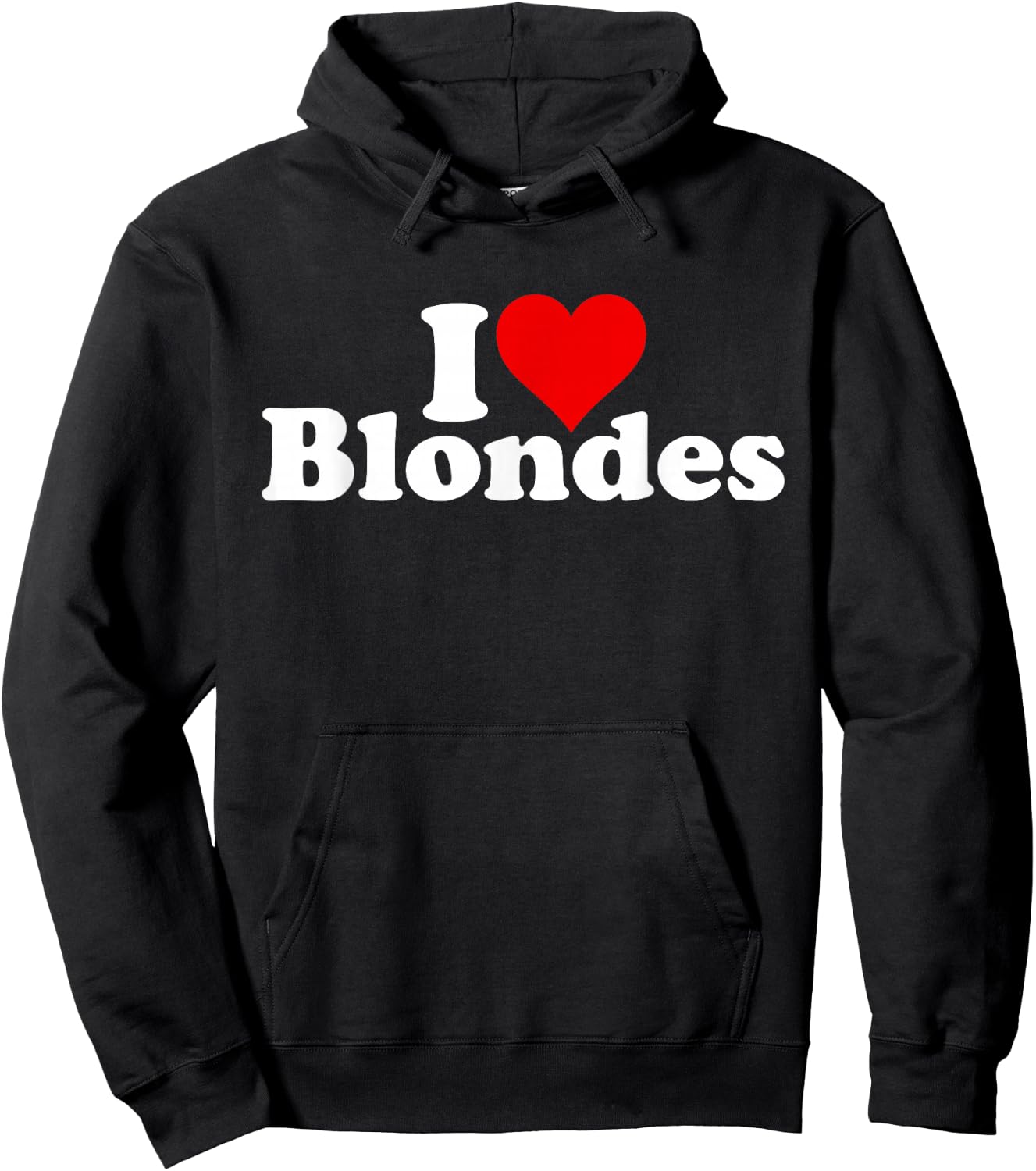 I Love Heart Blondes Blonde Hair Hoodie - Hoodie | Black