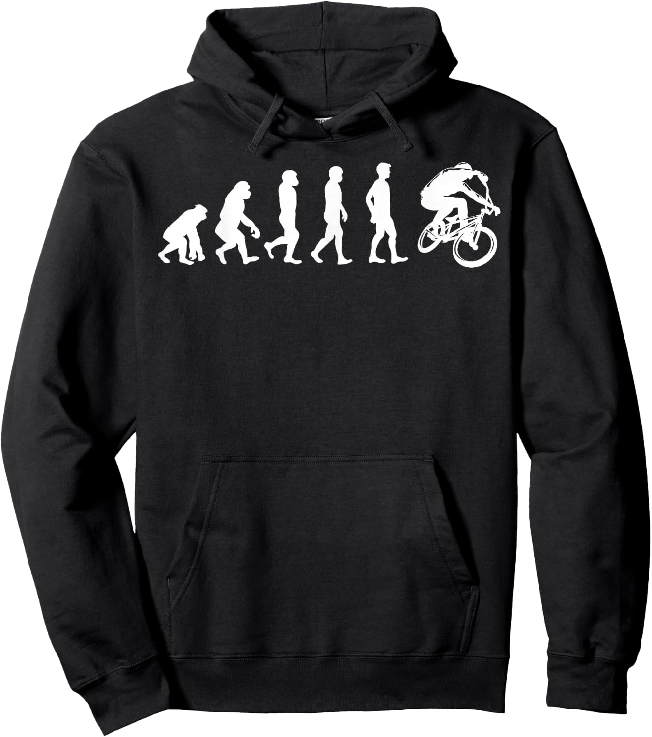 Evolution of Humanity to BMX Bike Hoodie - Hoodie | Black