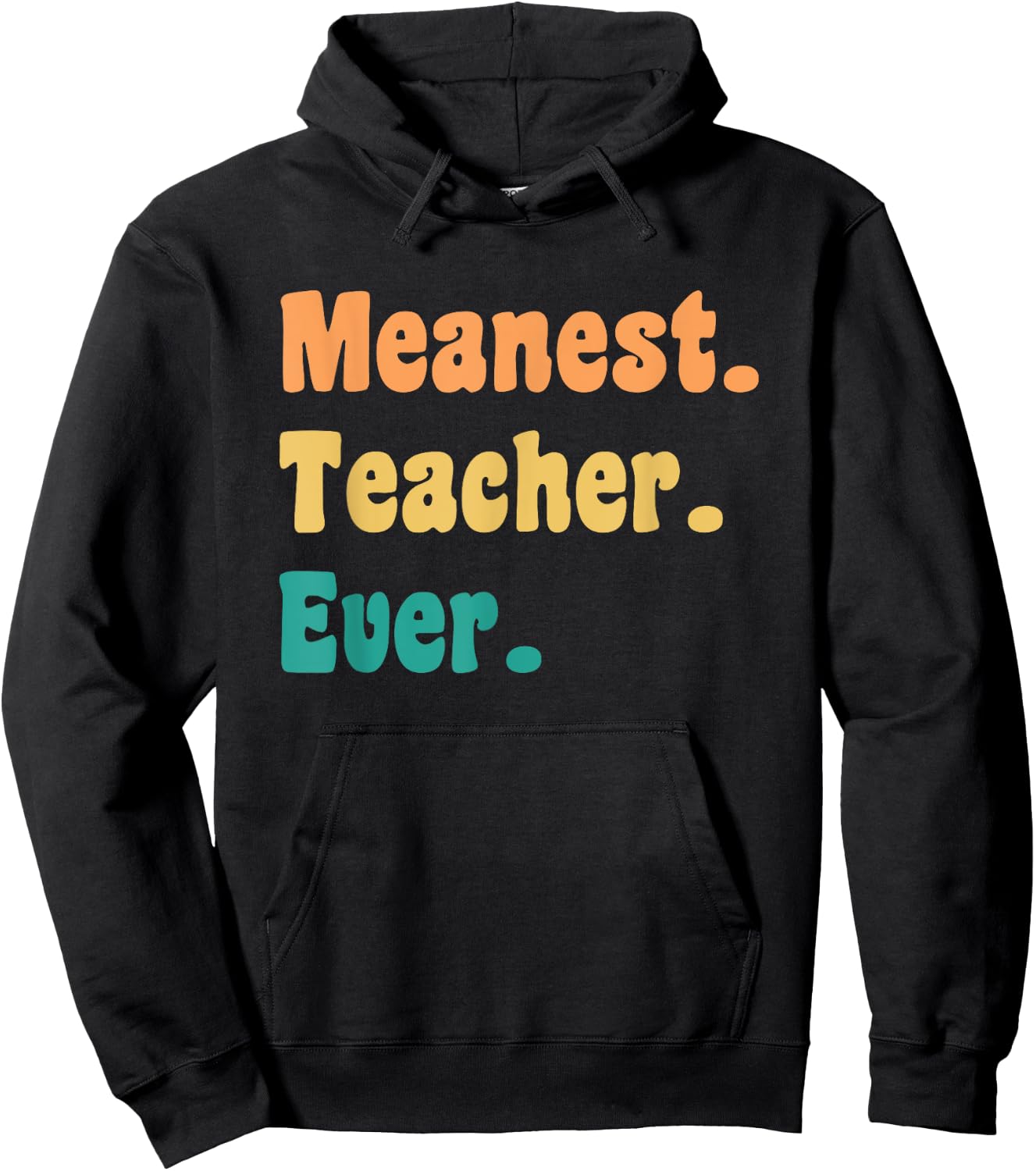 Meanest Teacher Ever Funny Gag Practical Joke Men Women Hoodie - Hoodie | Black