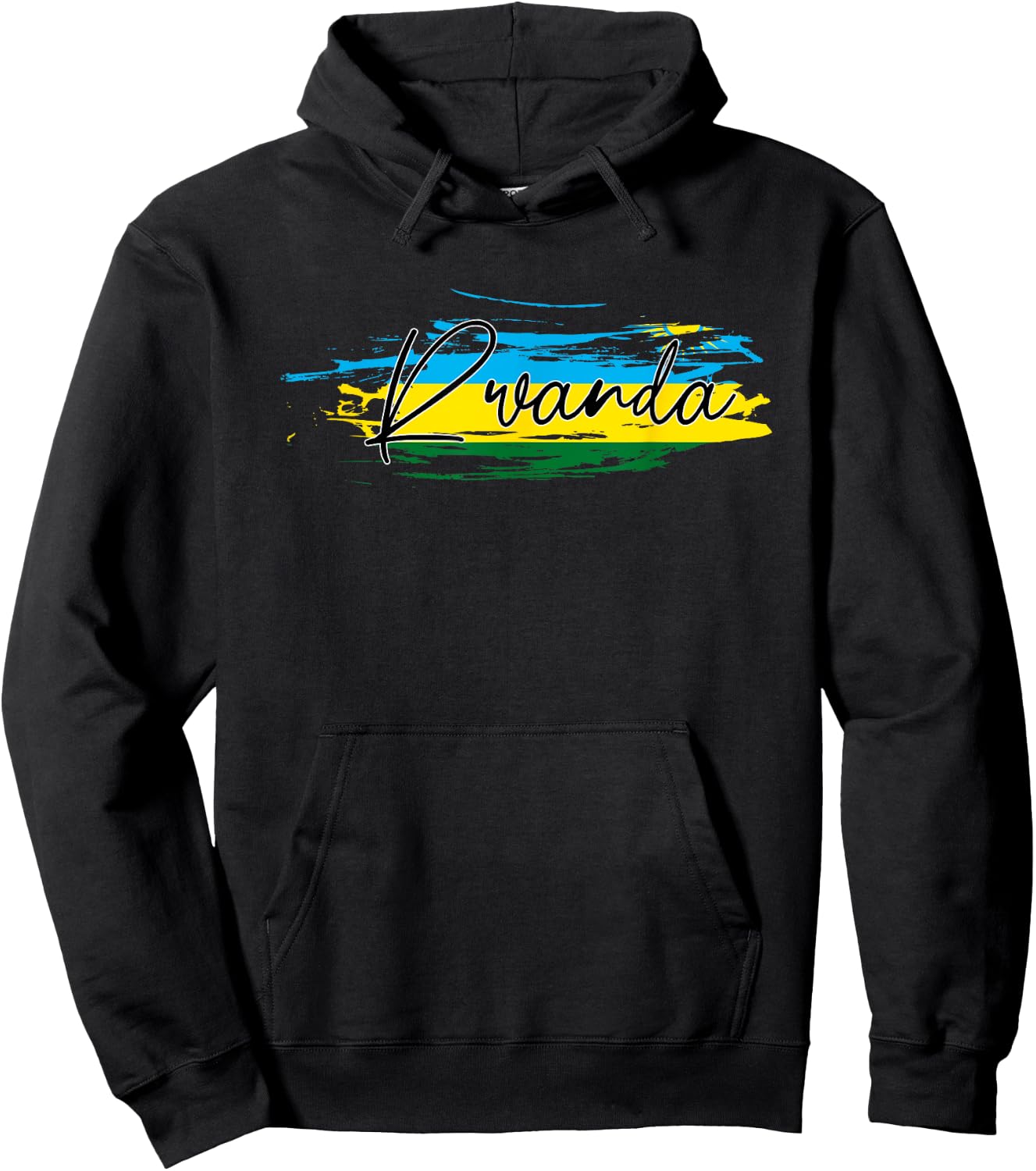 Rwanda Flag Hoodie - Hoodie | Black