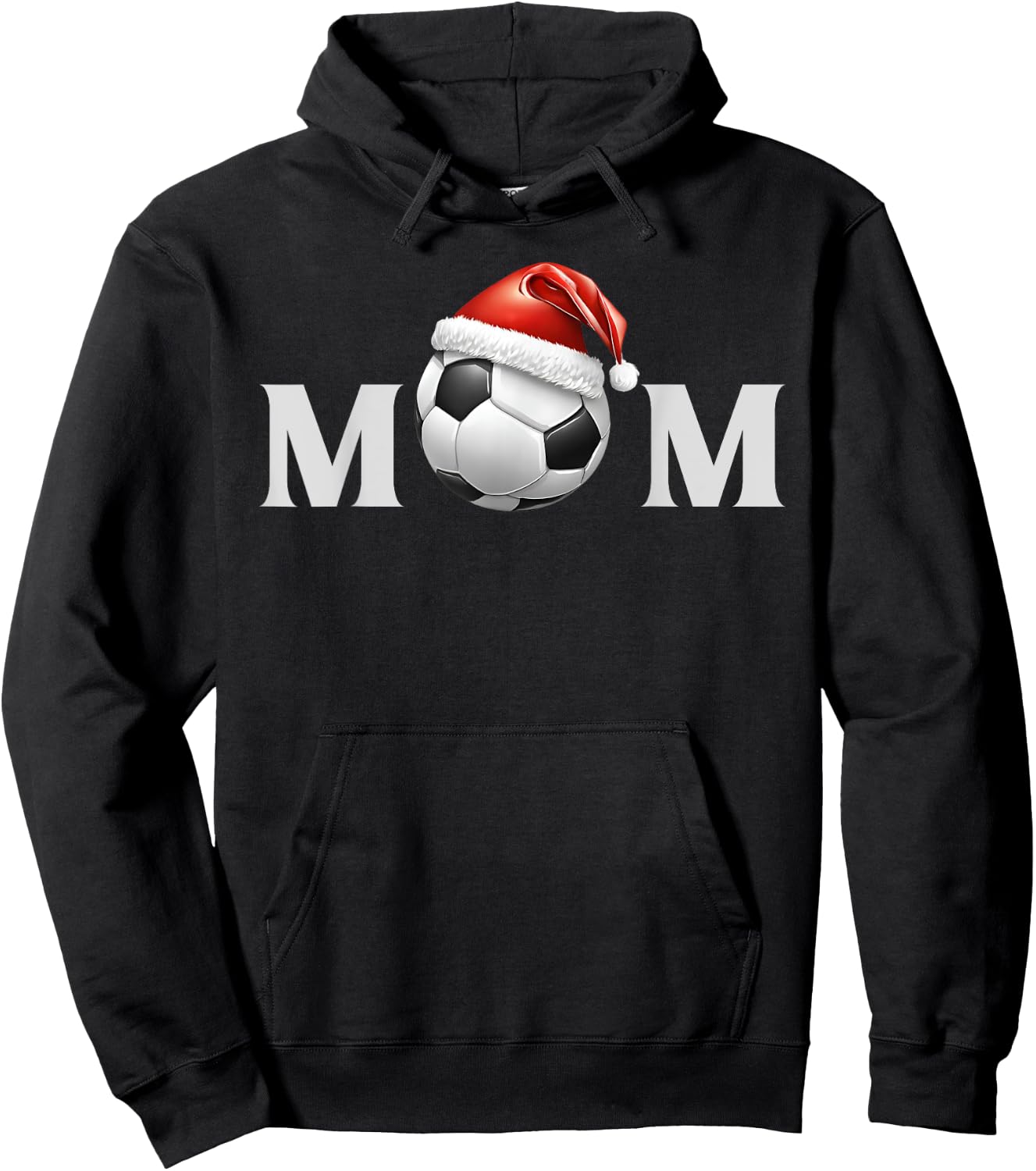 Soccer Ball Christmas Mom Fan Parent Coach Player Graphic Hoodie - Hoodie | Black