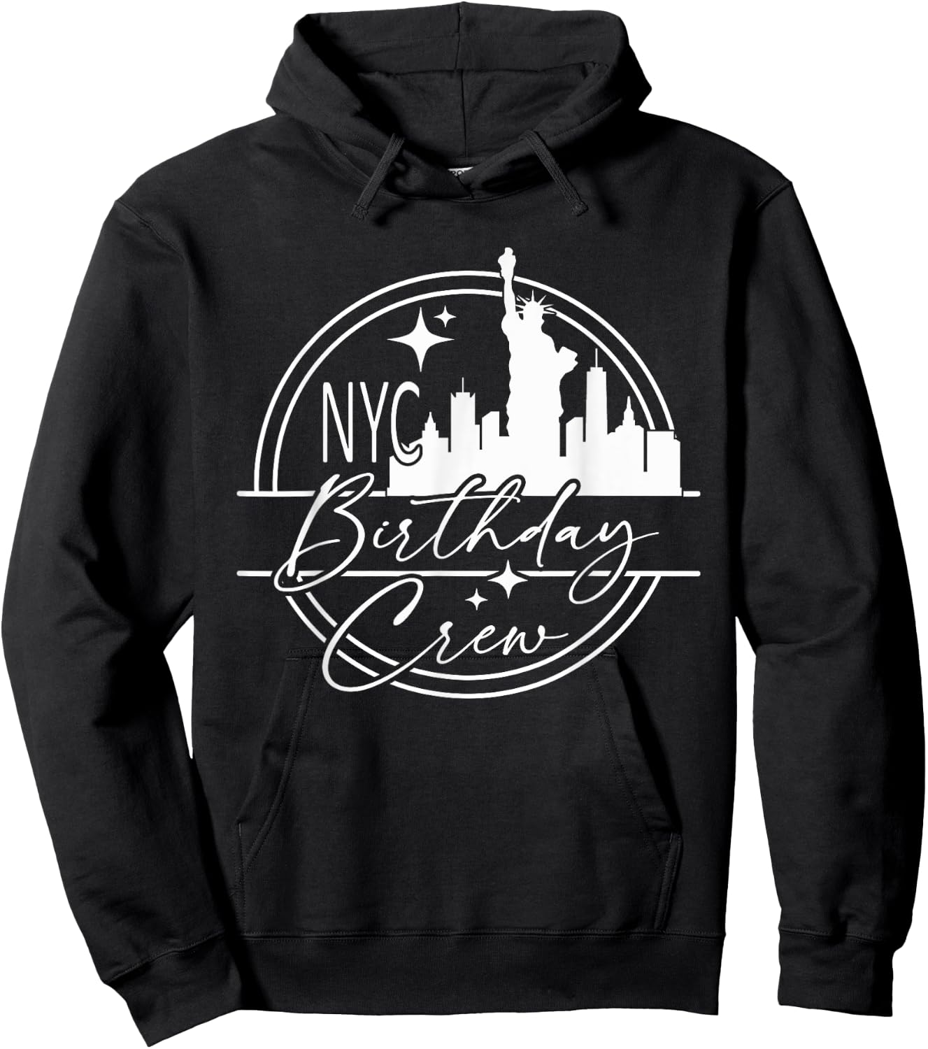 Birthday crew NYC Vacation, Matching 2023 New York City Trip Hoodie - Hoodie | Black