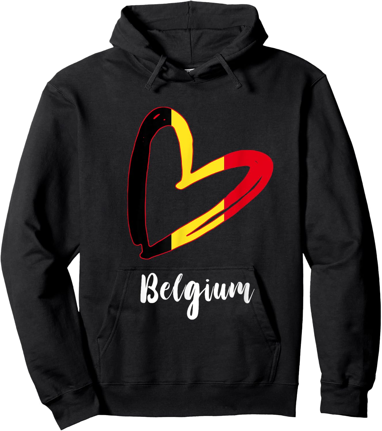 Belgian Roots Heart Belgie Belgian Flag Belgique Belgium Hoodie - Hoodie | Black