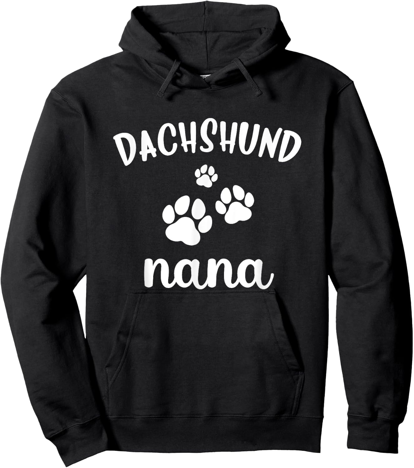 Dachshund Nana Cute Dog Wiener Doxie Weenie Women Girls Kids Hoodie - Hoodie | Black
