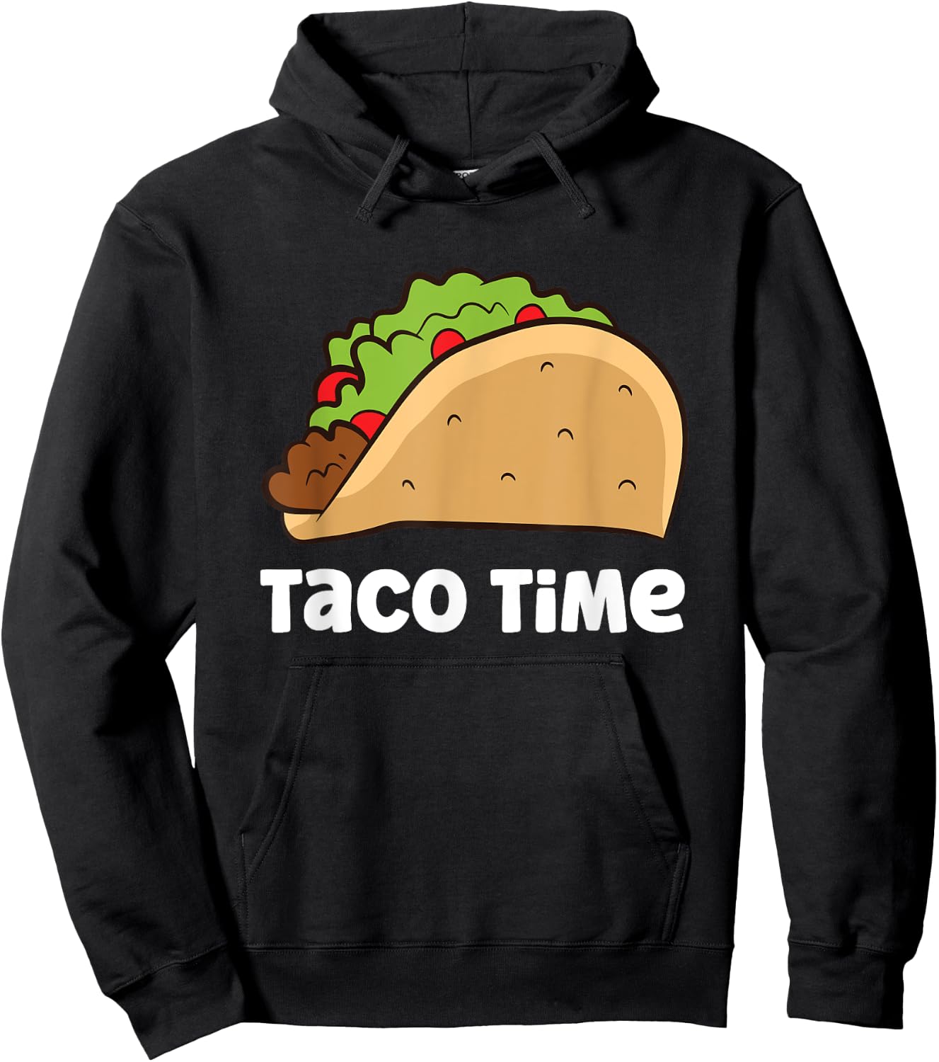 Funny Taco Tuesday It's Taco Time Hoodie - Hoodie | Black