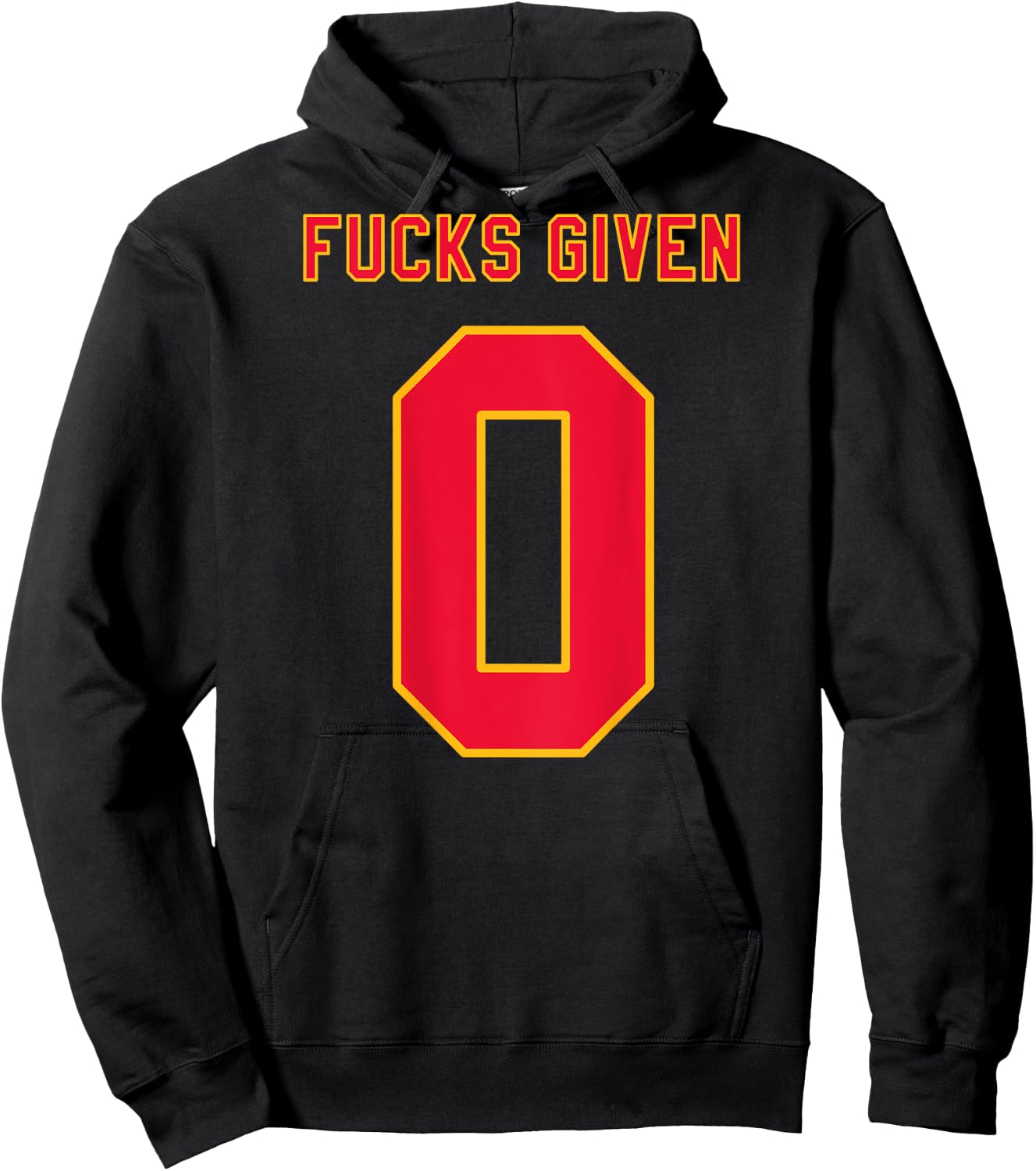 ZERO FUCKS GIVEN Jersey Sassy Funny Gag Gift & Women Hoodie - Hoodie | Black