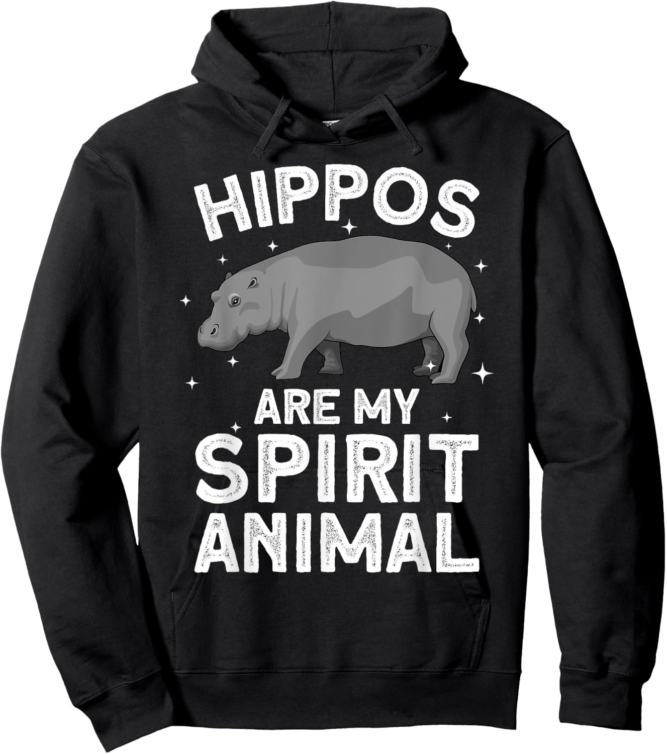 Funny Hippopotamus Design Women Animal Hippo Lover Hoodie - Hoodie | Black