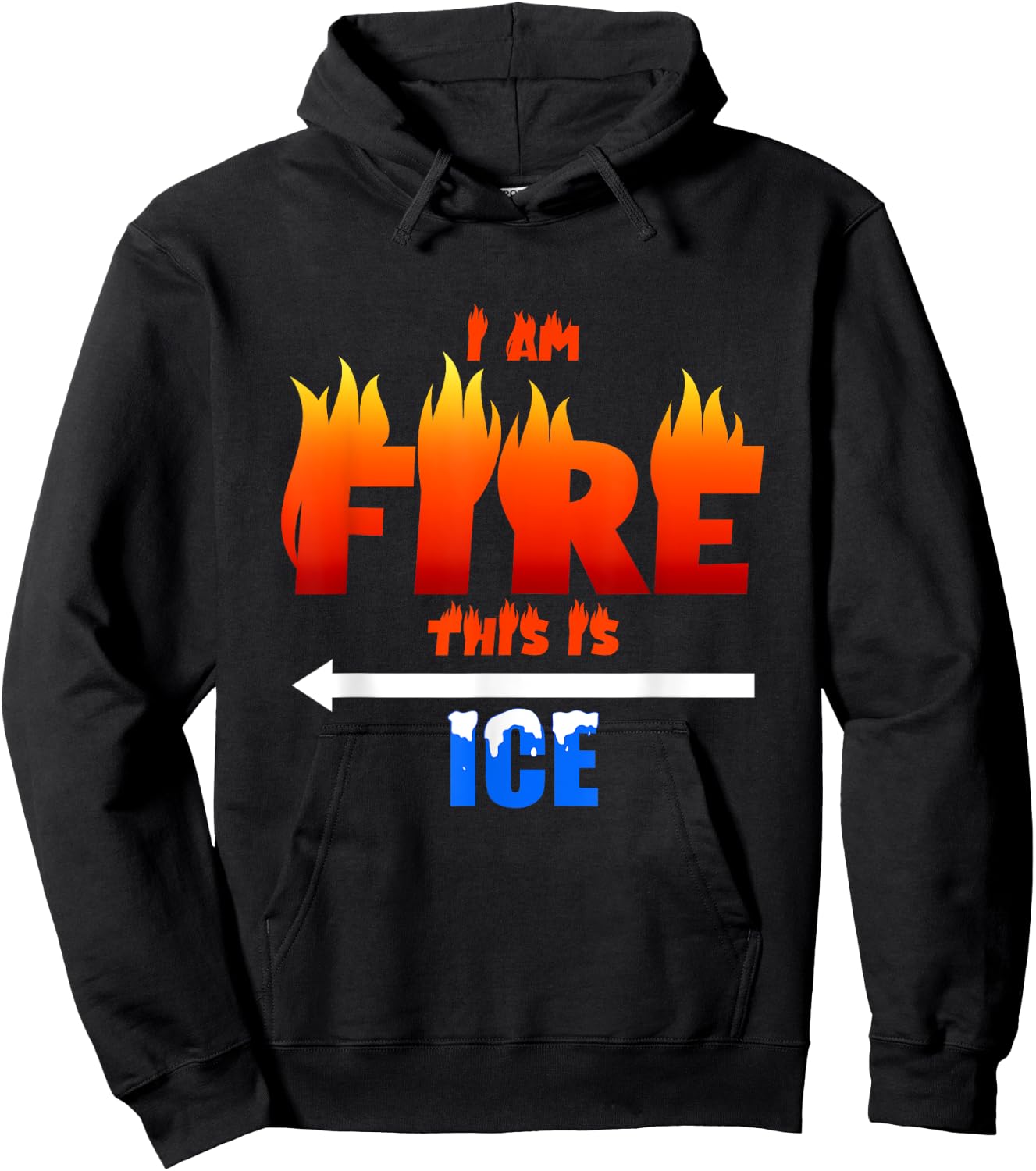 Funny Ice and Fire Costume Halloween Family Matching Women Hoodie - Hoodie | Black