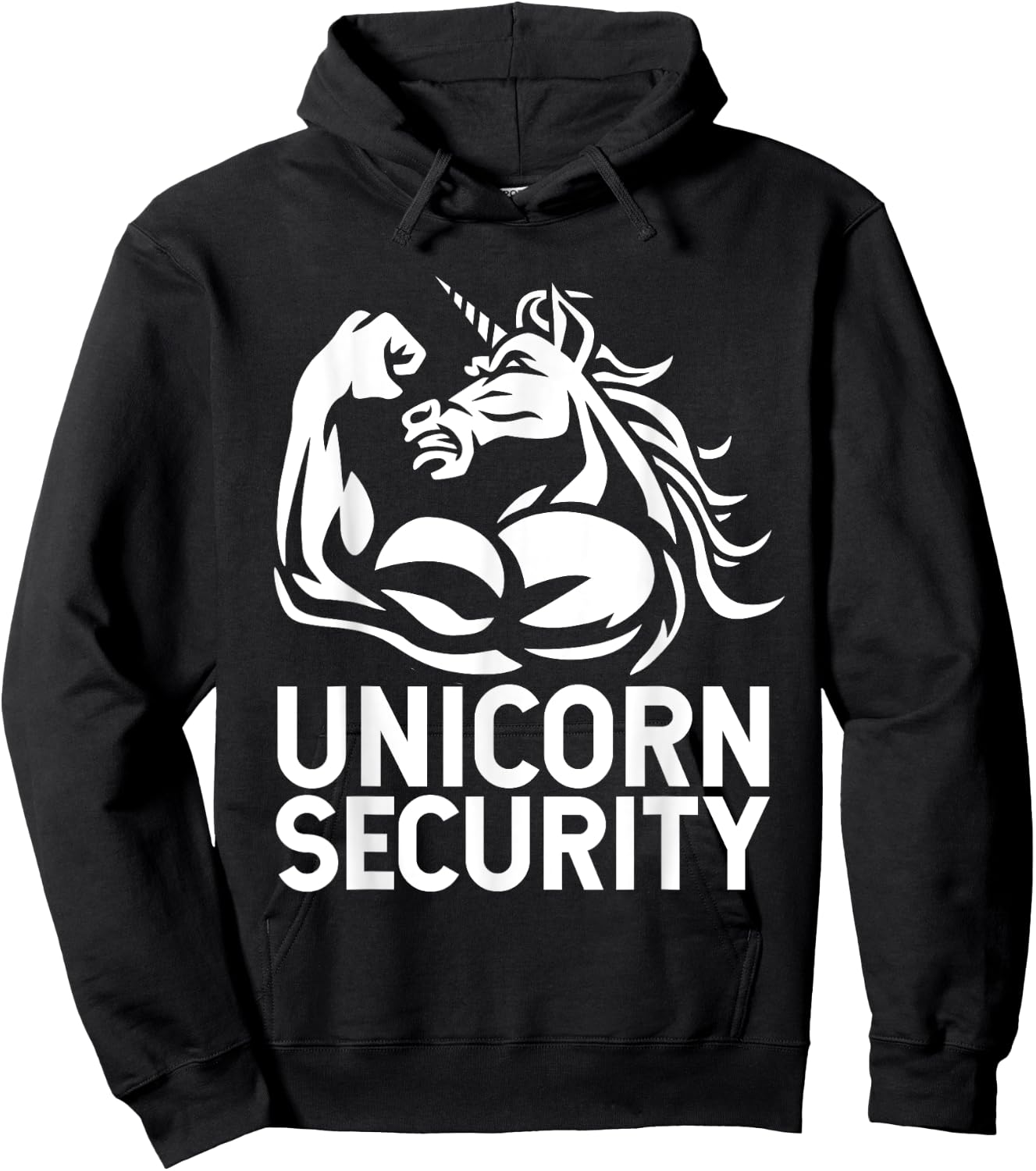 Unicorn Security Halloween Dad Mom Daughter Adult Costume Hoodie - Hoodie | Black