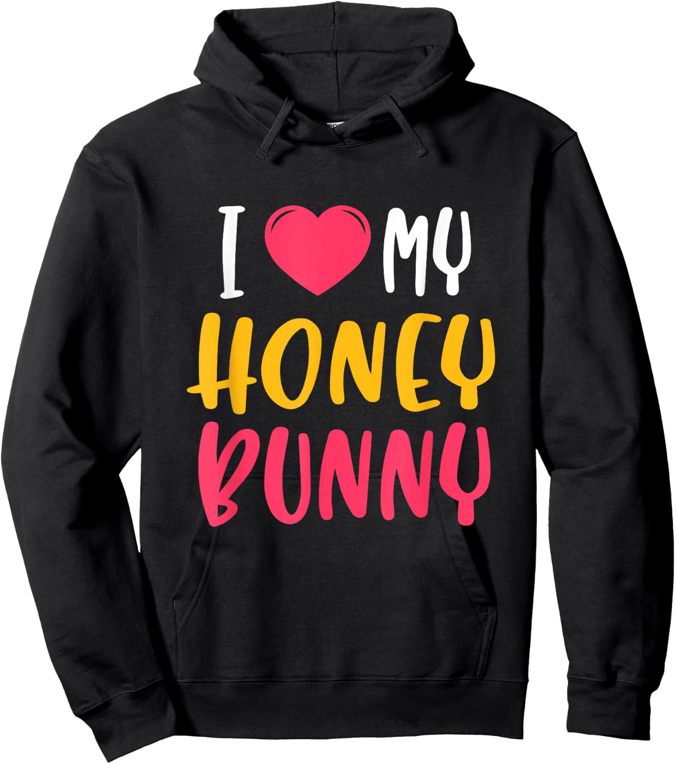 Cute "I love my" Honey Bunny Hoodie - Hoodie | Black