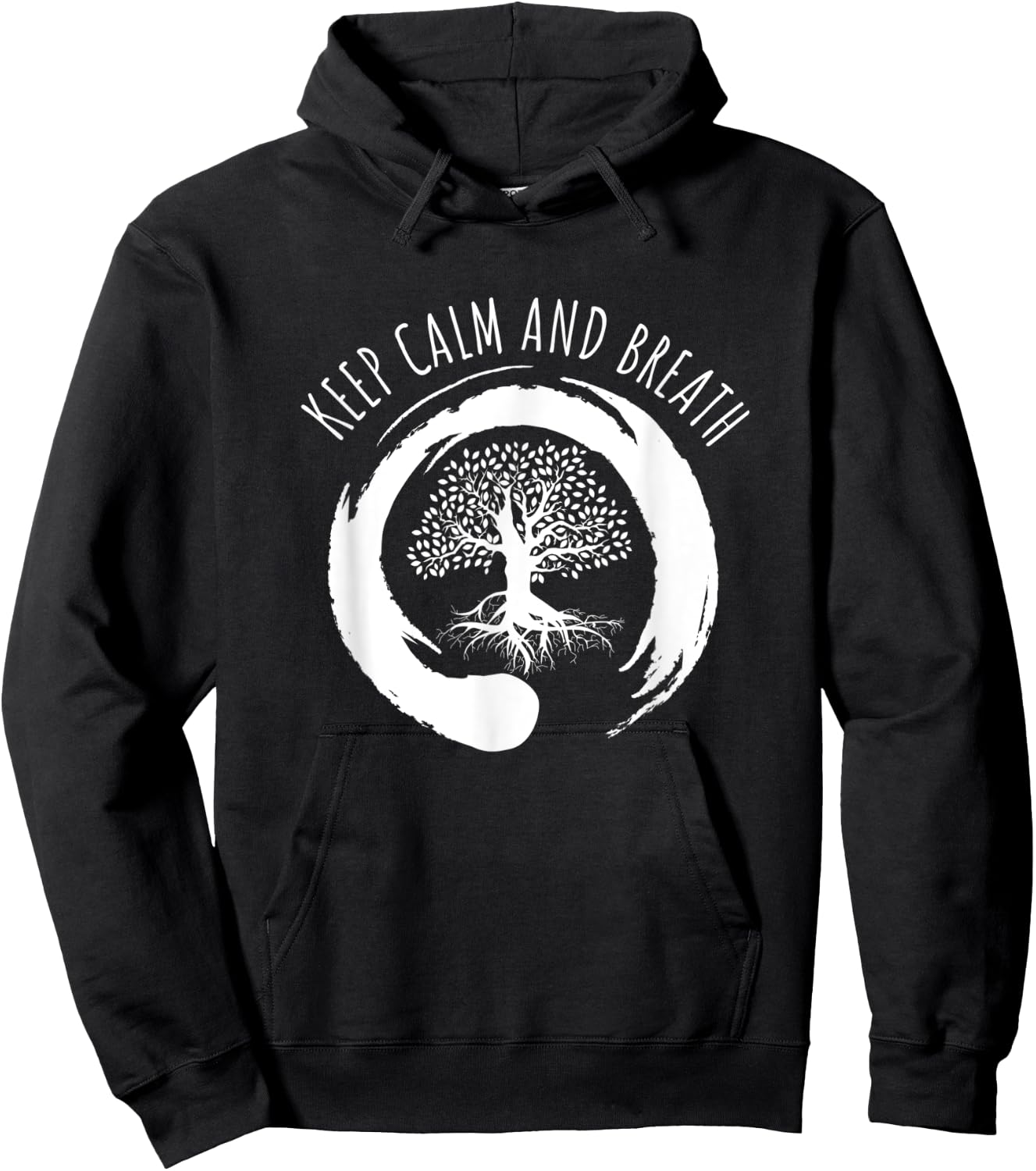 Keep Calm and Breath Meditation Hoodie - Hoodie | Black